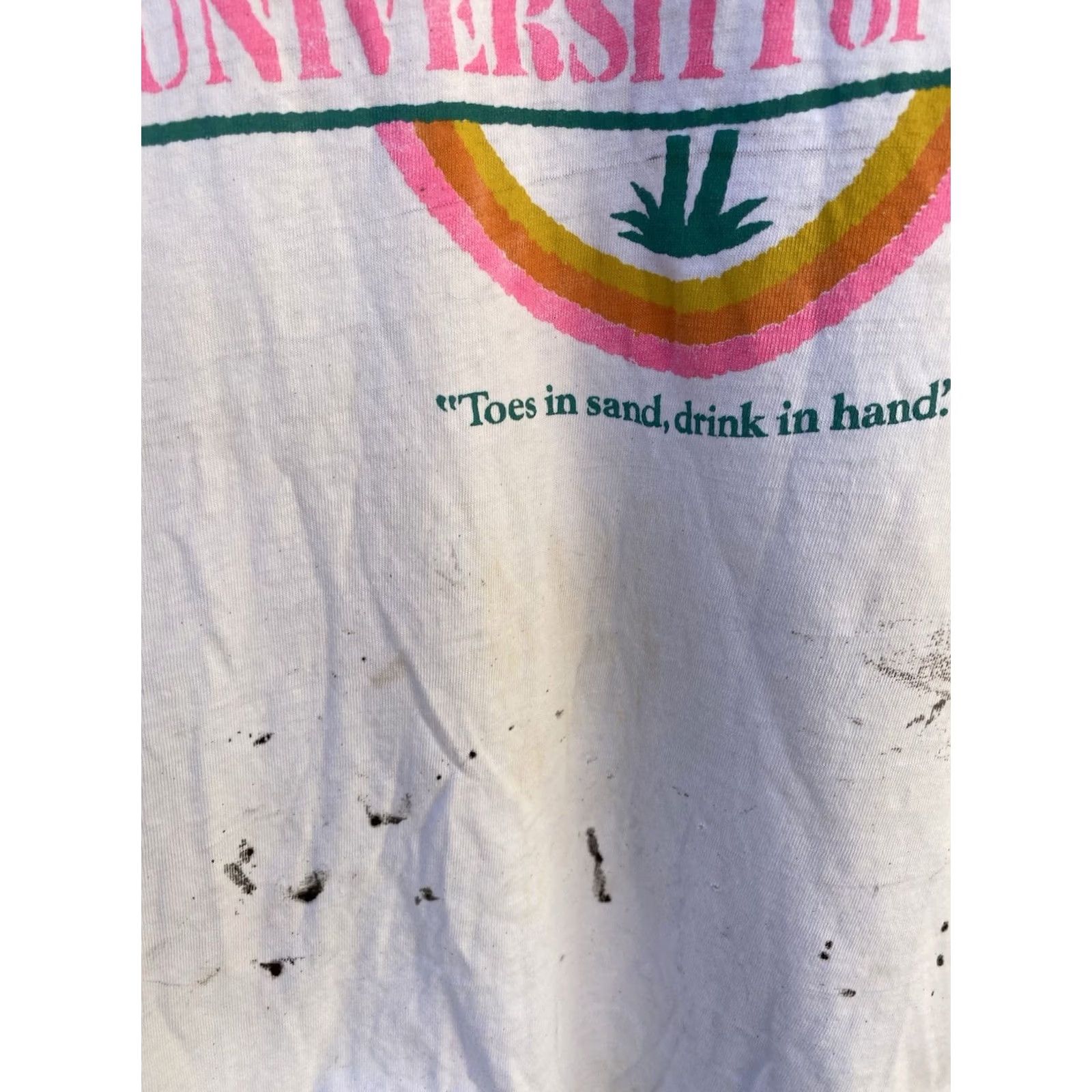 Hanes VINTAGE University of Maui T Shirt Mens L White Cotton Graphic Print 1980s Size US L / EU 52-54 / 3 - 3 Thumbnail