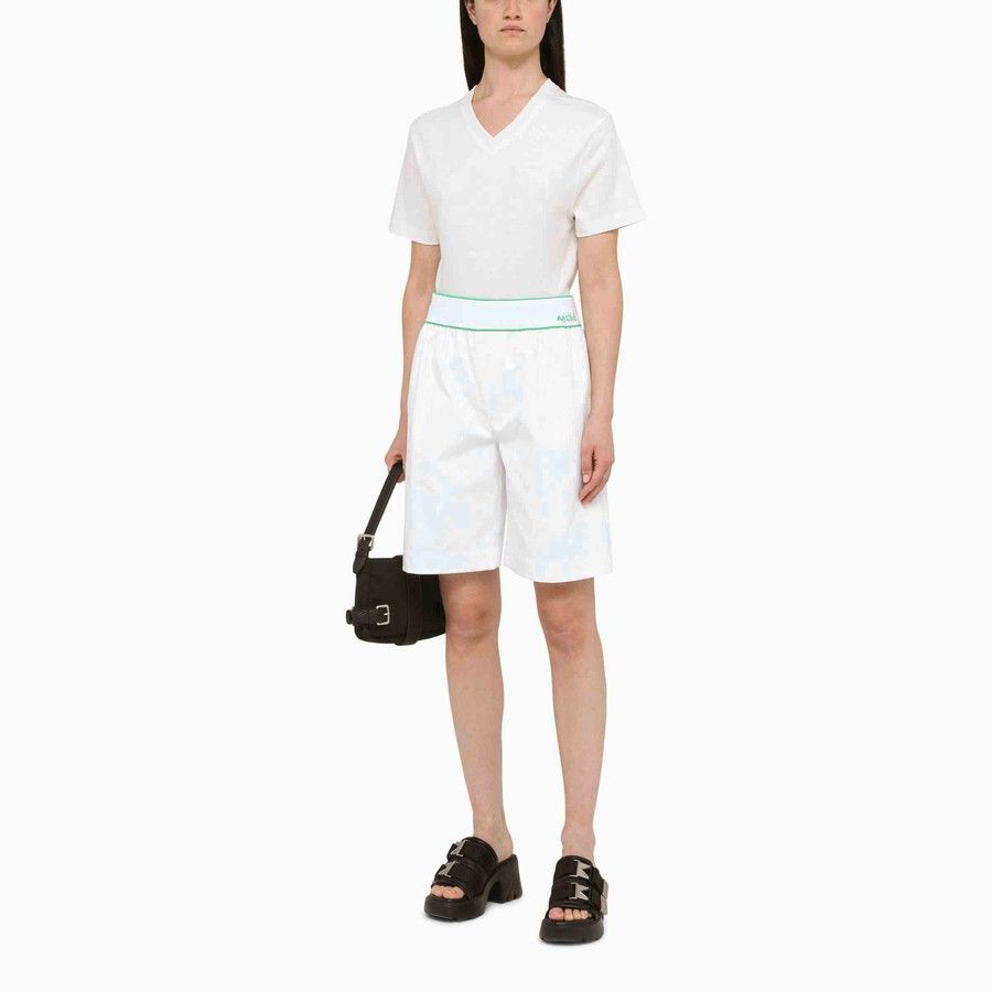 Bottega Veneta o1d2blof0824 V-neck T-Shirts in White Size XS / US 0-2 / IT 36-38 - 2 Thumbnail