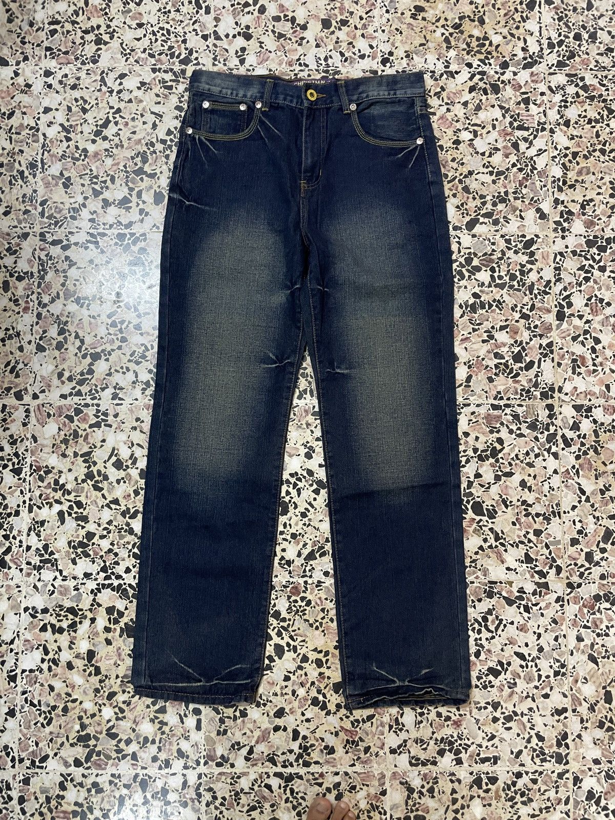 Christian Audigier × Ed Hardy Y2K Ed Hardy by Christian Audigier Designer Embroidery Denim Size US 32 / EU 48 - 1 Thumbnail