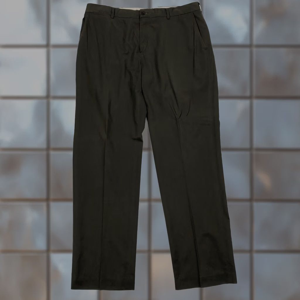 Polo Ralph Lauren Polo Ralph Lauren Olive Green Flat Front Dress Pants Men 36x34 Classic Fit 36 Size US M / EU 48-50 / 2 - 1 Thumbnail