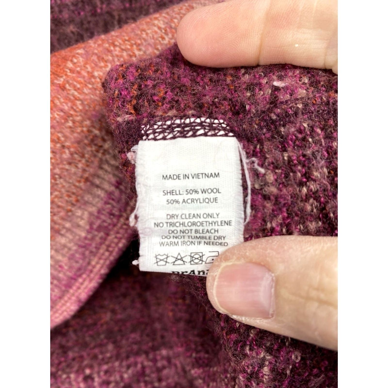 Prana prAna Sweater Womens L Pink Wool Blend Caitlyn Tunic Hoodie Ombre Boho Hippie Shirt Size L / US 10 / IT 46 - 7 Thumbnail