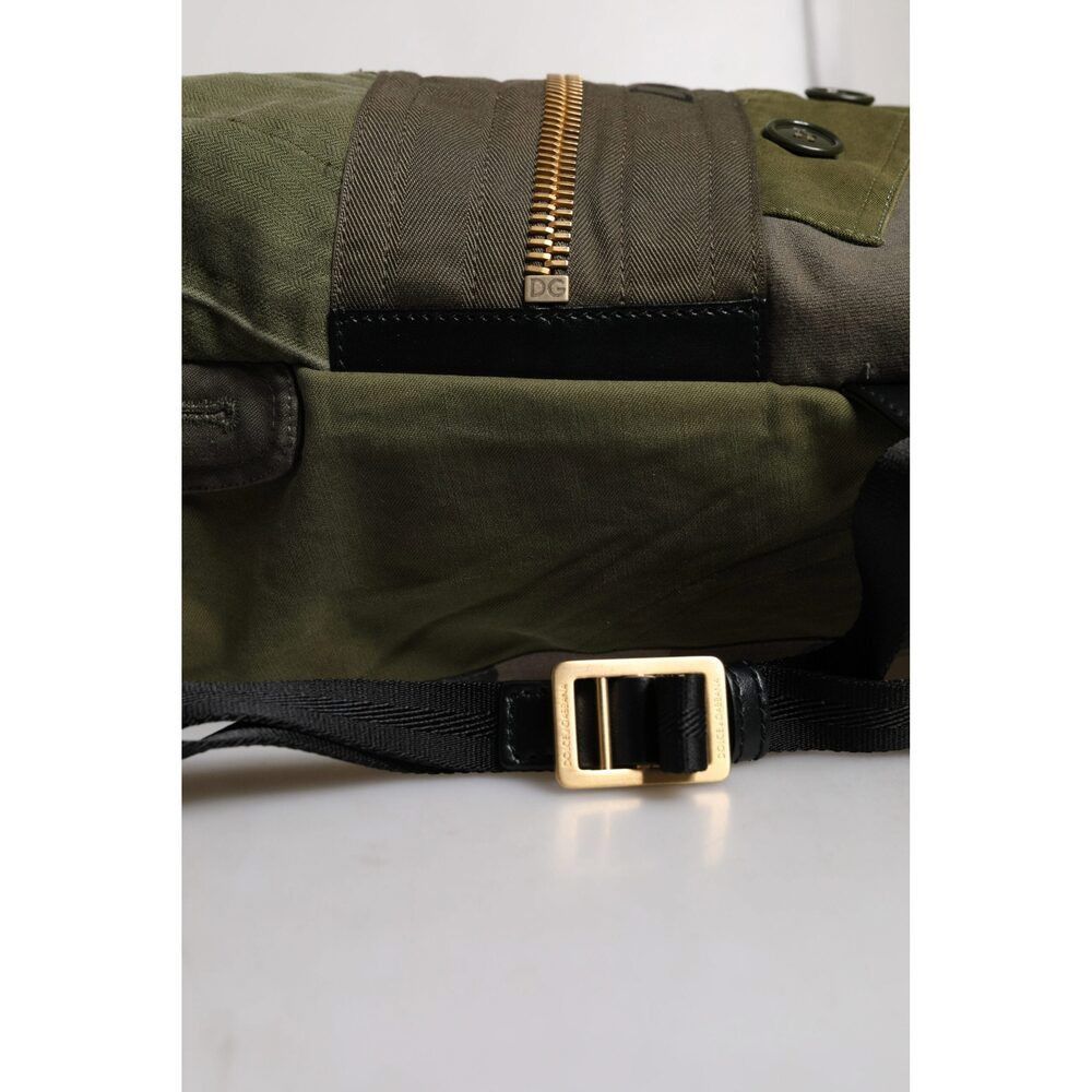 Dolce & Gabbana Dolce & Gabbana Military Green Patchwork Rucksack Backpack B Size ONE SIZE - 8 Thumbnail