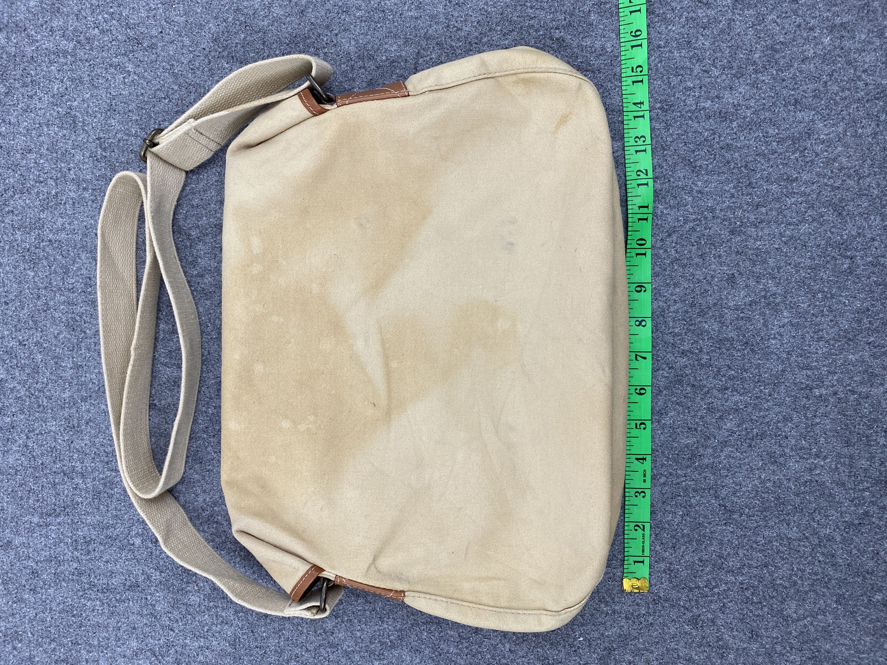 Giordano Vintage Giordano Canvas Leather Sling Bag BG0116 Size ONE SIZE - 19 Thumbnail