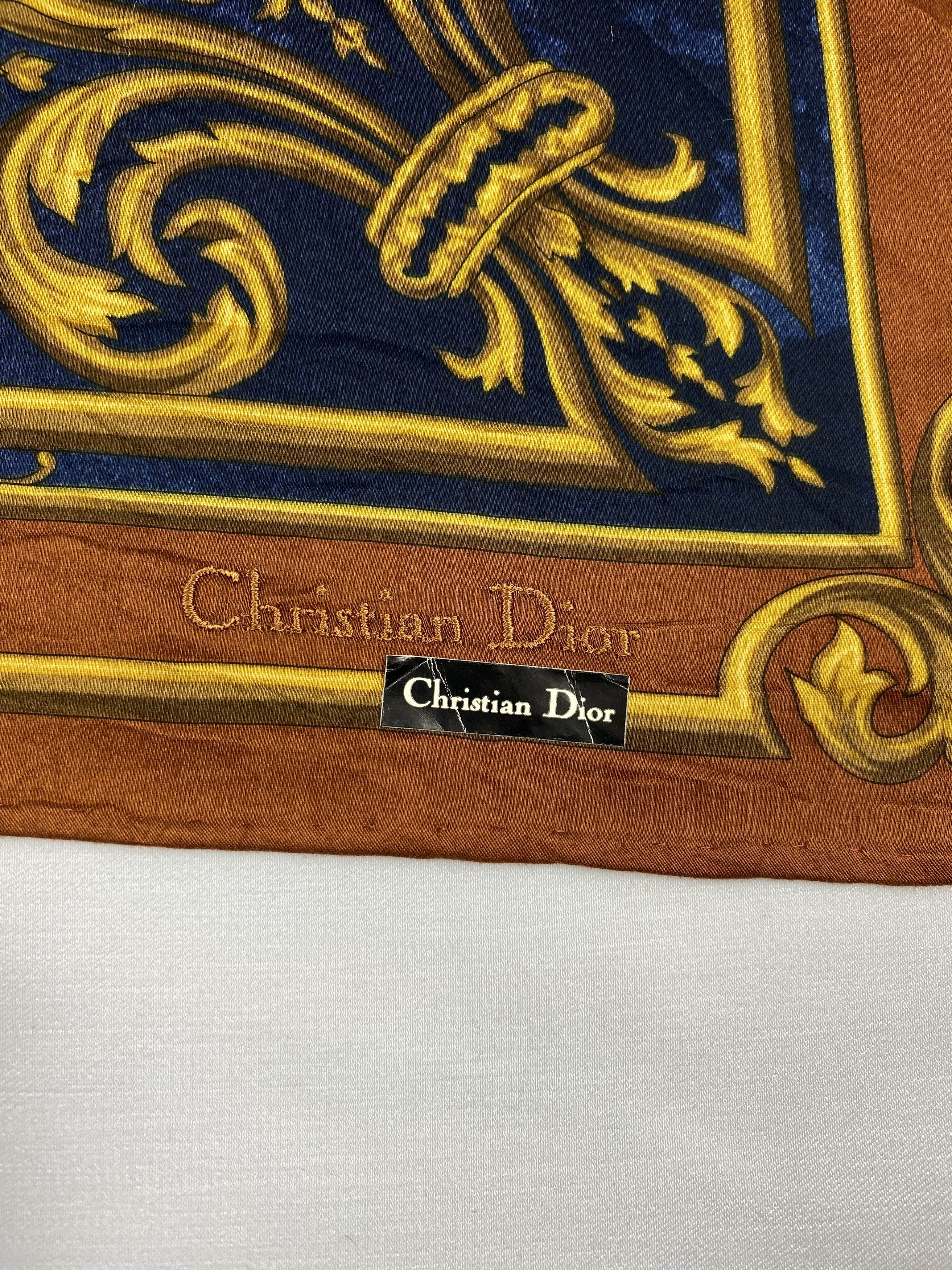 Vintage Christian Dior Handkerchief / Bandana / Neckerchief A851 Size ONE SIZE - 5 Thumbnail