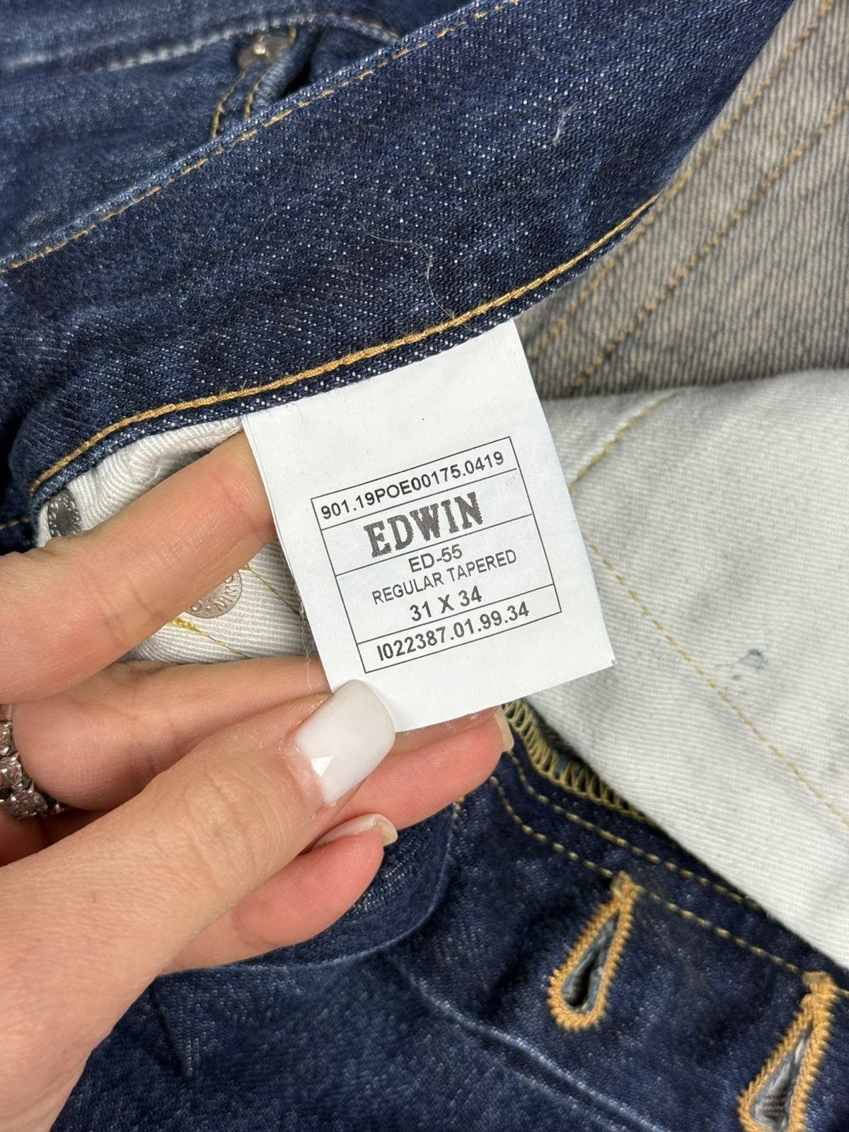 Edwin Edwin ED-55 Regular Tapered Rainbow Selvedge Denim Jeans Size US 31 - 12 Thumbnail