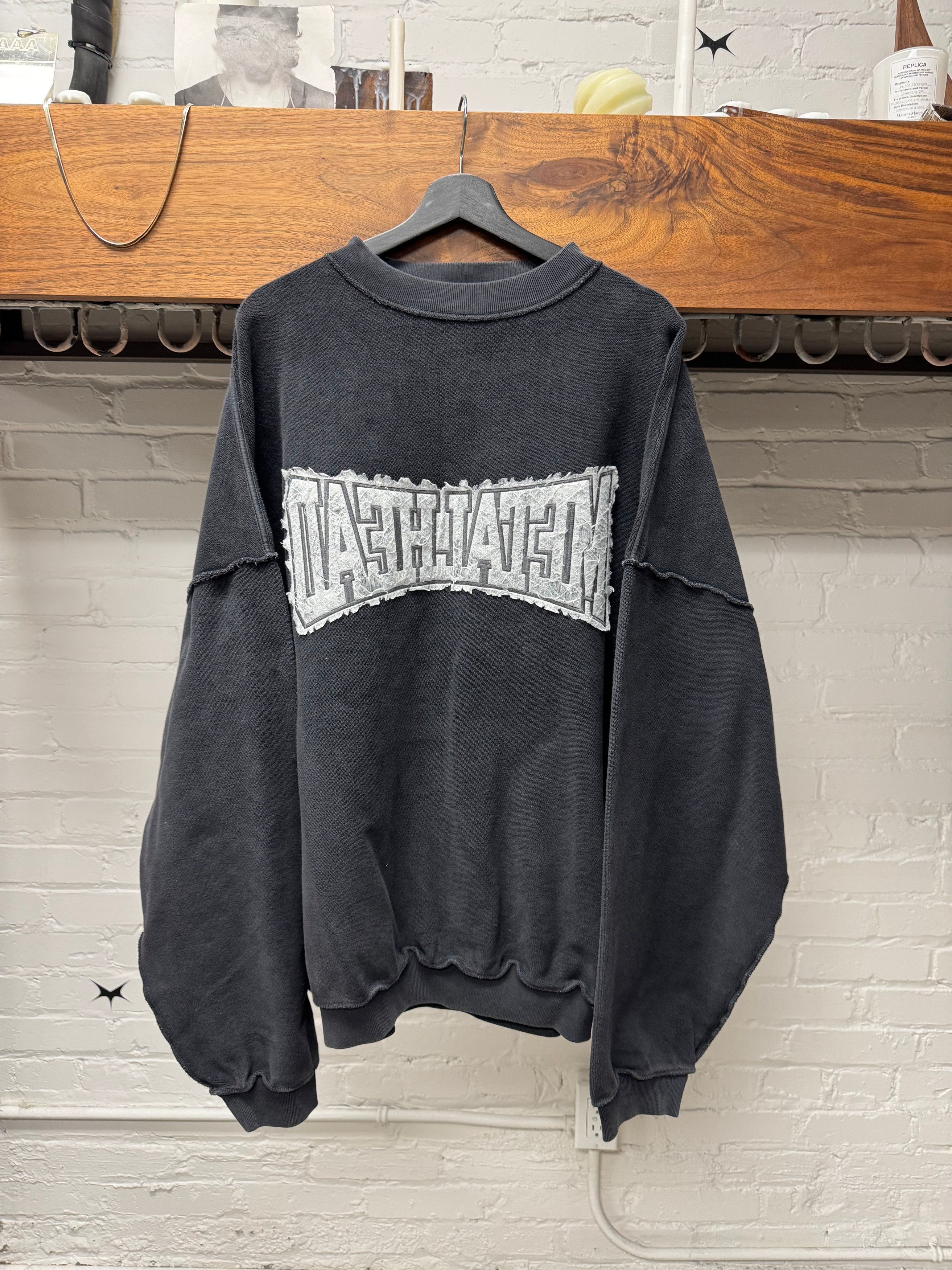 Balenciaga SS2025 Balenciaga ‘Metalhead’ Reverse Black Terry Cotton Sweatshirt Size US M / EU 48-50 / 2 - 1 Thumbnail