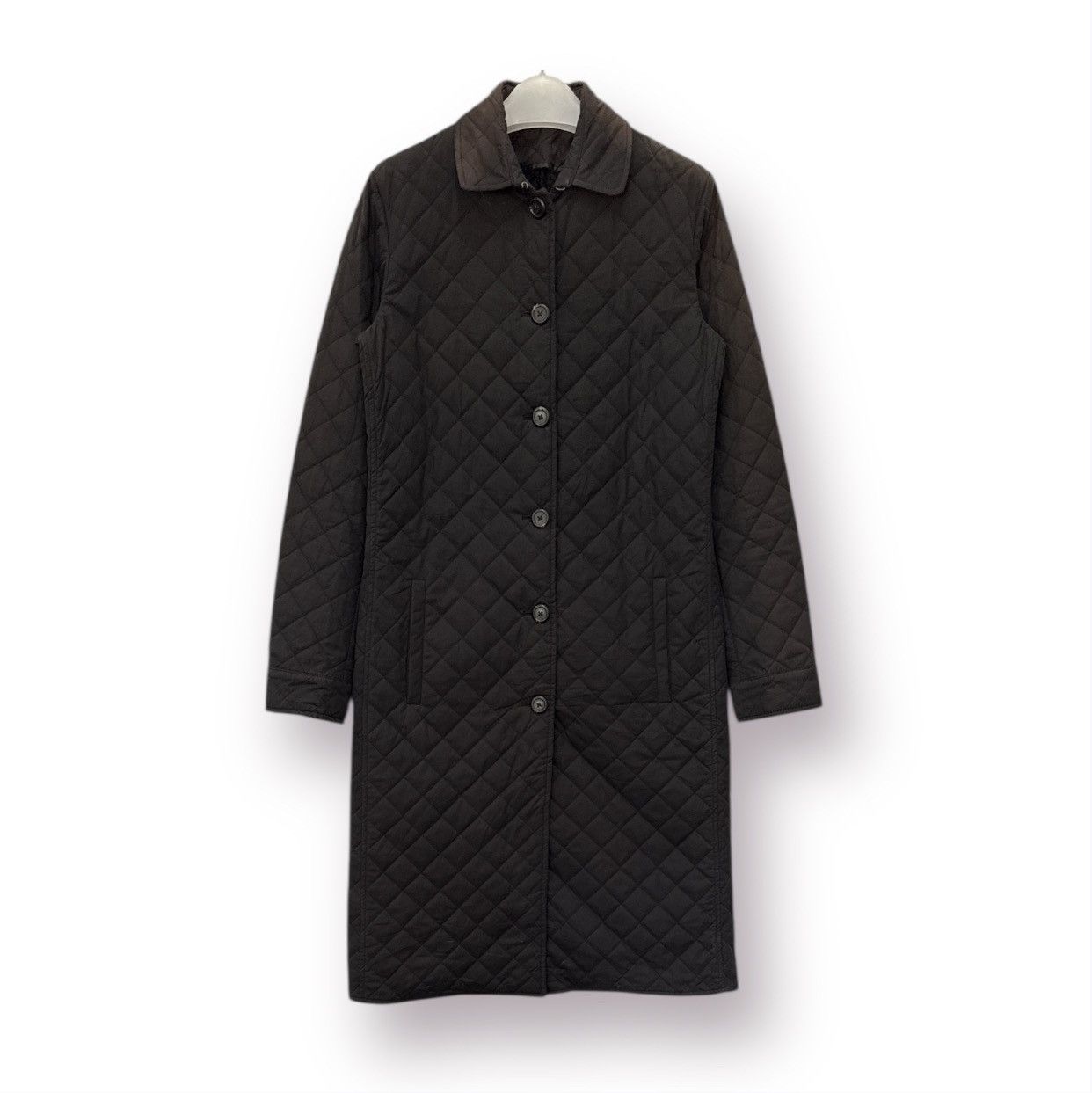 Lauren Ralph Lauren 🔥 Vintage Ralph Lauren Faded Black Quilted Long Jacket - S Size S / US 4 / IT 40 - 1 Thumbnail