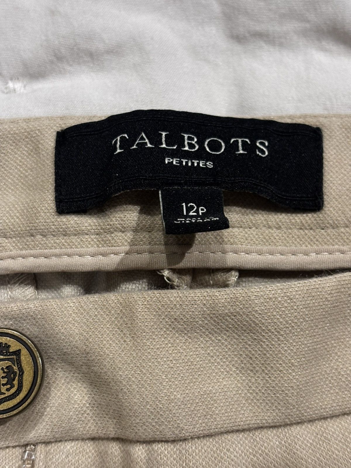 Talbots Women’s beige ankle pants.wp1010 Size 34" / US 12 / IT 48 - 8 Thumbnail