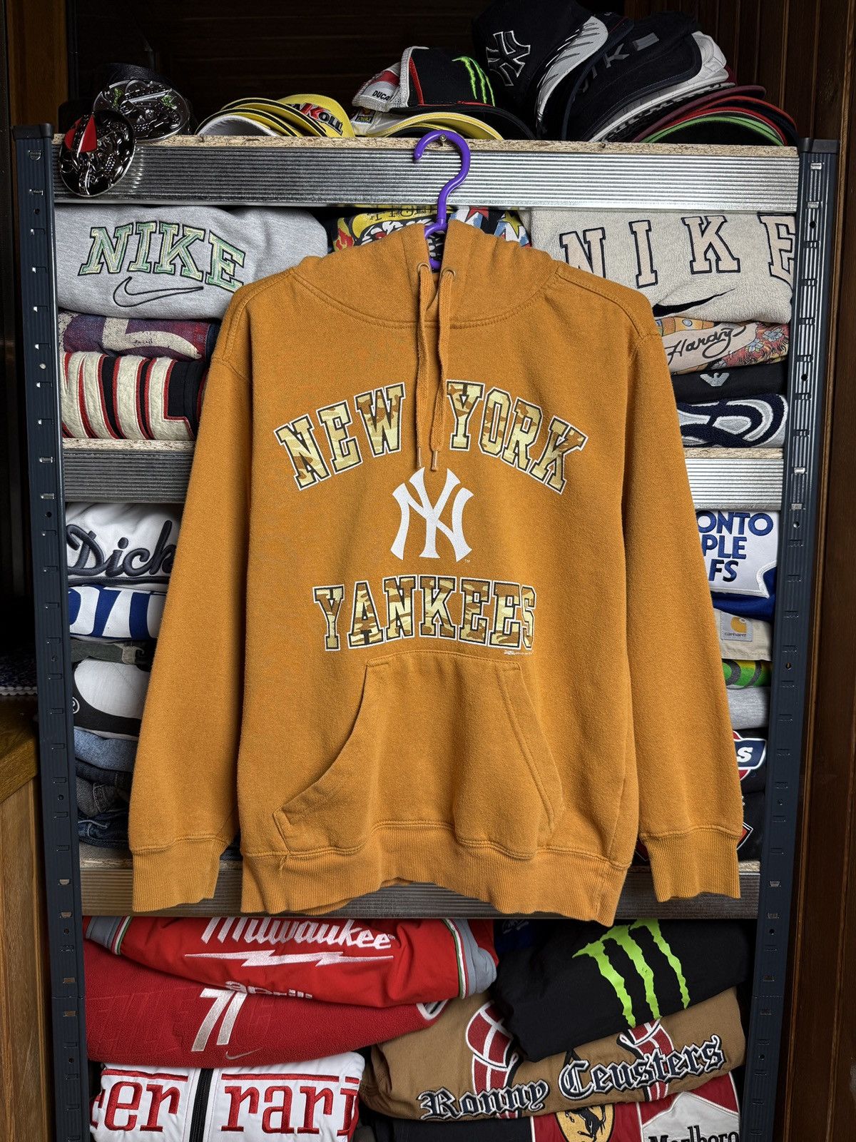 New York Yankees × Vintage Vintage New York Yankees Hoodie Sweatshirt Baby Blue Size US M / EU 48-50 / 2 - 1 Thumbnail