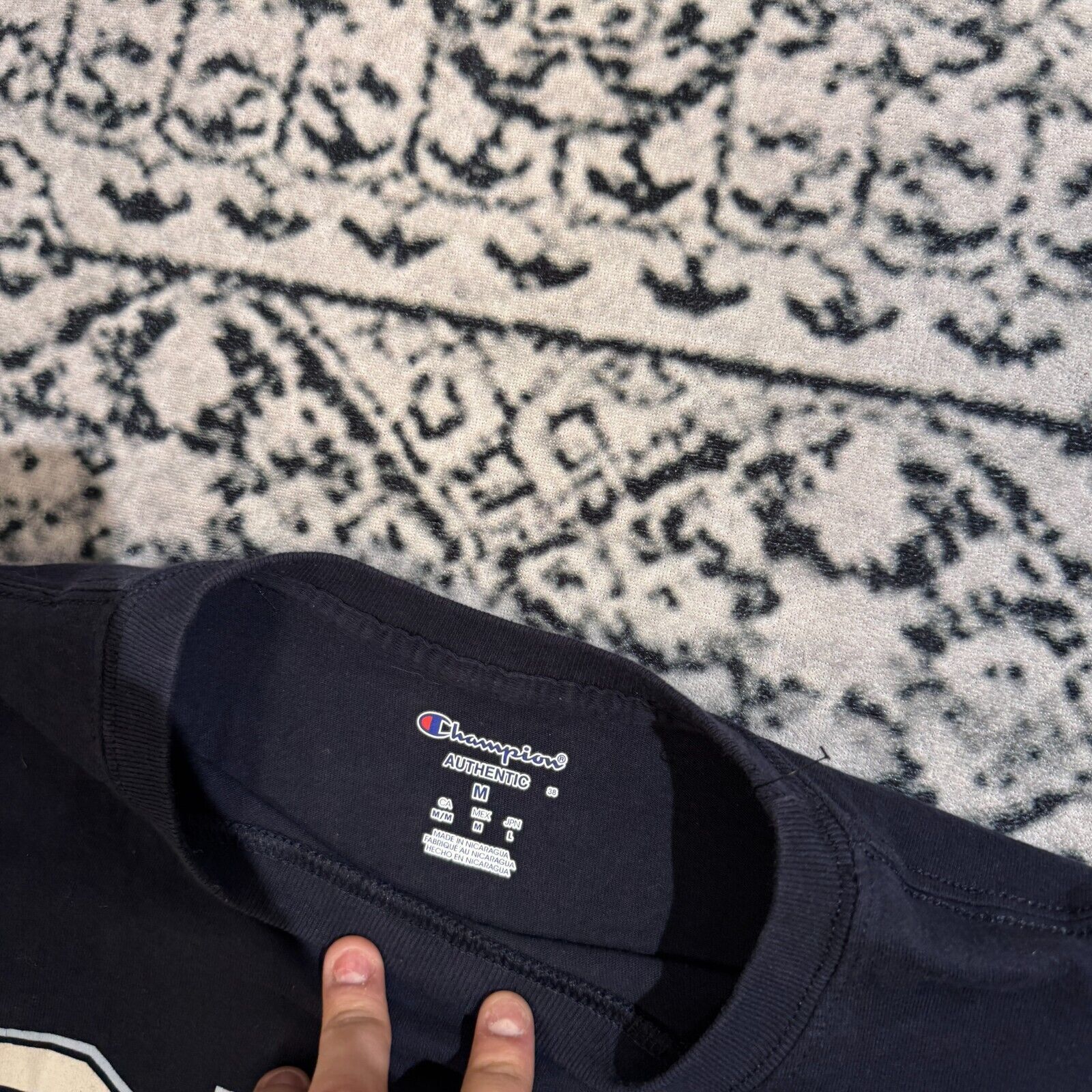 Champion × Vintage Vintage Champion Unisex Navy Cotton T-Shirt Size M Y2K 90s Size US M / EU 48-50 / 2 - 6 Thumbnail