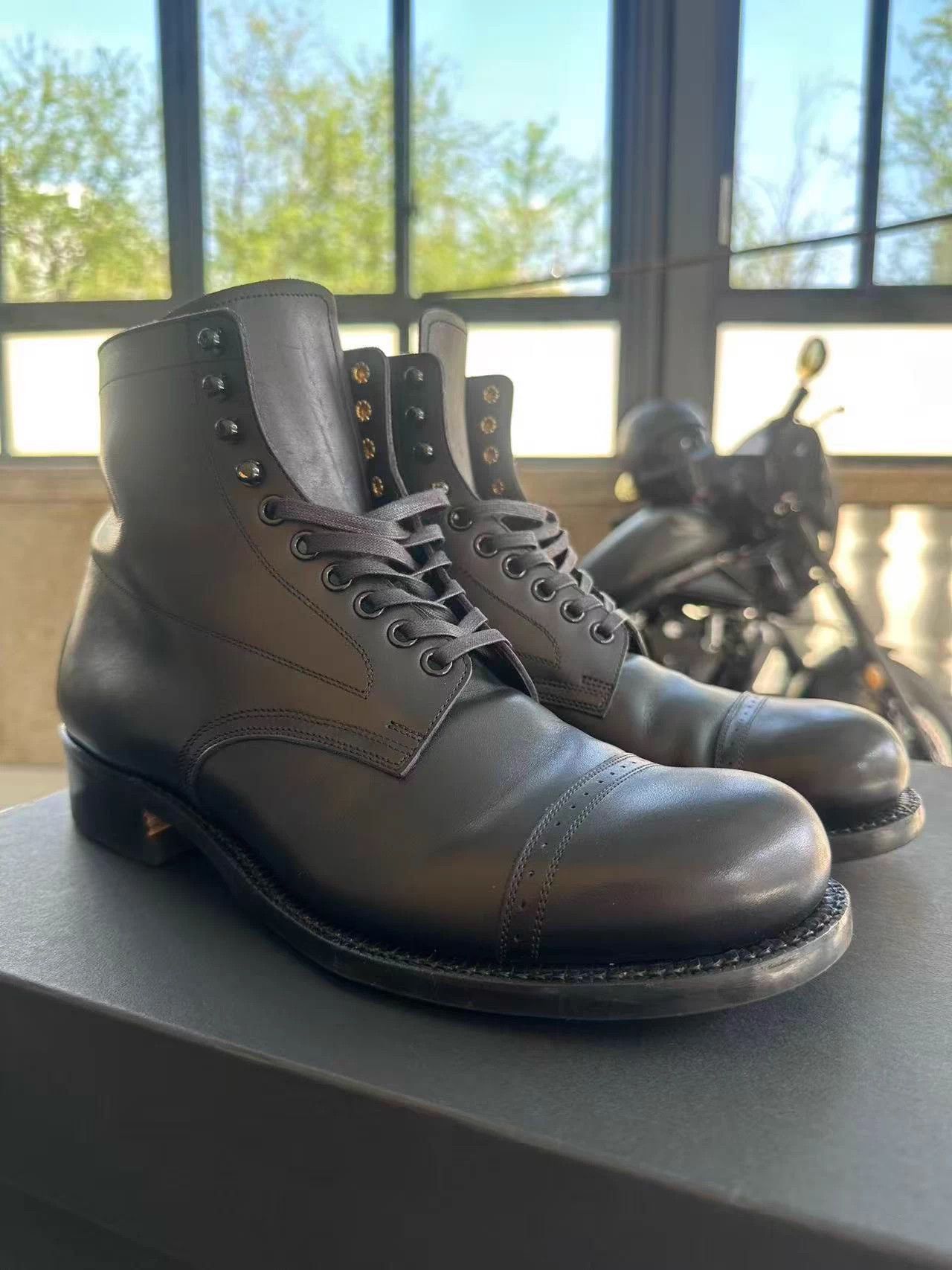 BLACK SIGN Brown Leather Ankle Boots - Size 7.5 Size US 7.5 / EU 40-41 - 1 Thumbnail