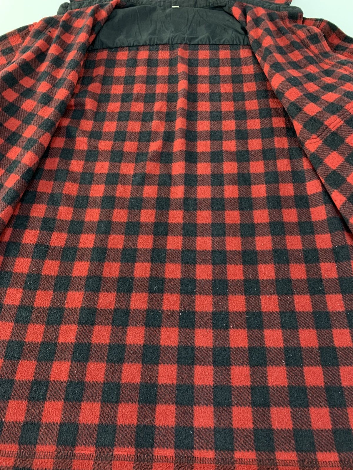 Vintage Vintage Style Japanese Fleece Button Up Shadow Plaid Checked Size US XL / EU 56 / 4 - 6 Thumbnail