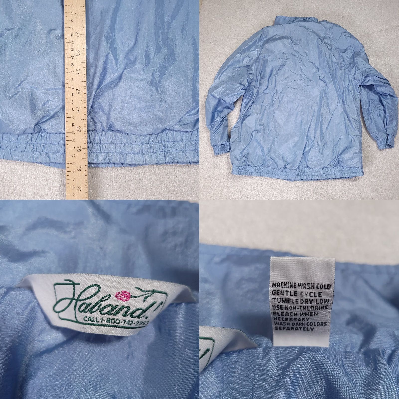 Tudor VINTAGE Tudor Court by Haband Lined Windbreaker Jacket Women XL Light Blue 80s Fall Winter Spring Casual Travel Windbreaker Size XL / US 12-14 / IT 48-50 - 9 Thumbnail