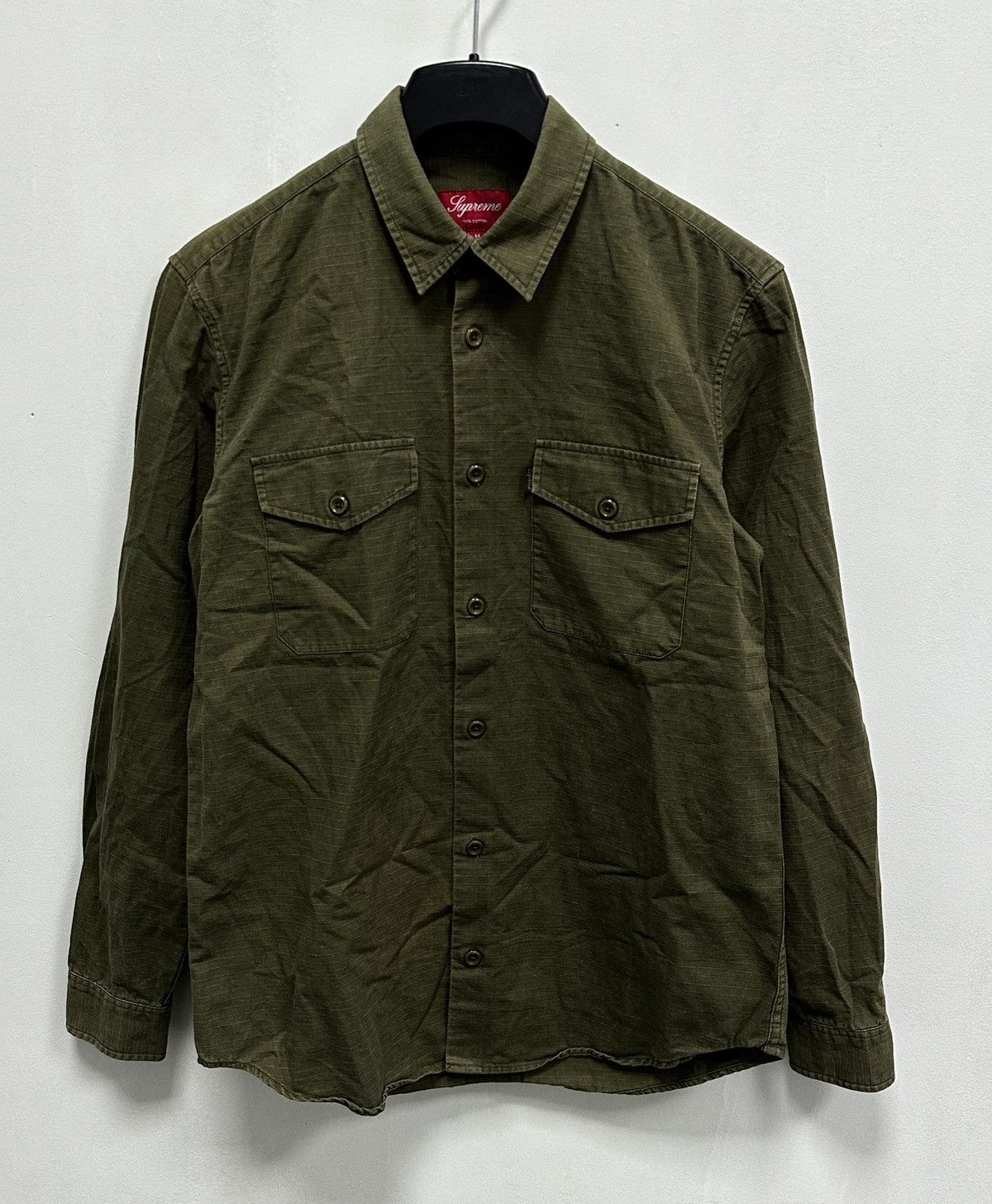 image of Supreme Ripstop Khaki Army Shirt, Men's (Size Medium)