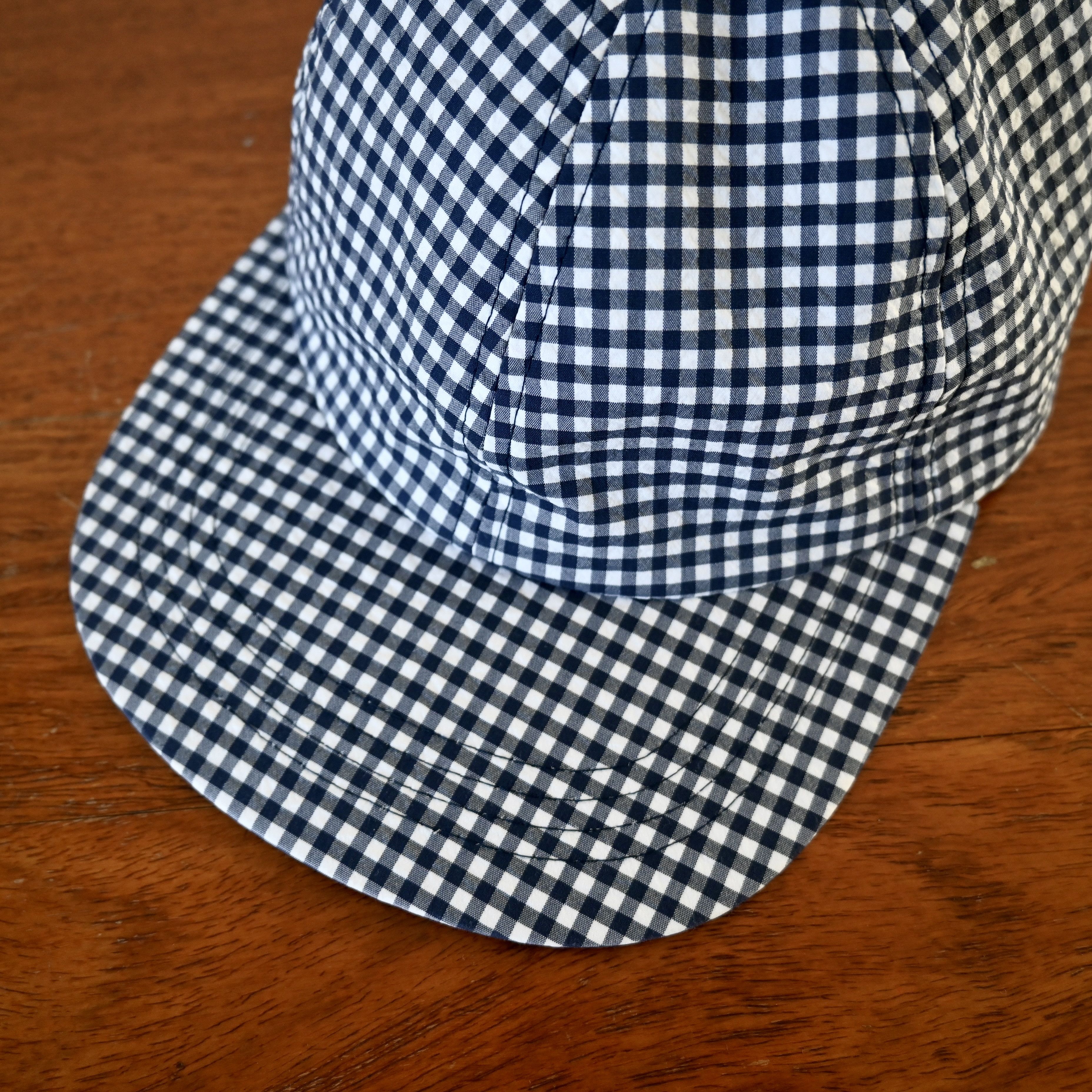 Beams Plus BEAMS Plus gingham seersucker 6 panel hat, made in Japan Size ONE SIZE - 7 Thumbnail