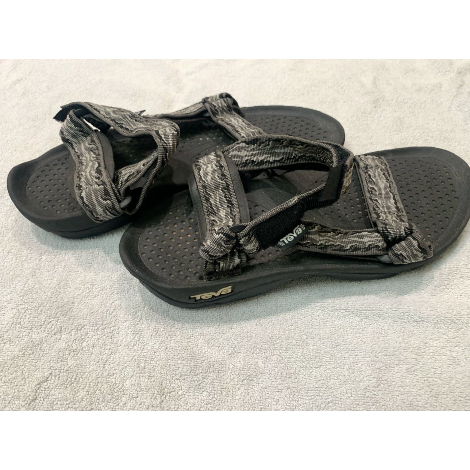 Vintage VINTAGE Tevo Hurricane 3 Men's Sport Water Sandals Slip-On Size 10 Black Summer Water-Resistant Size ONE SIZE - 2 Thumbnail