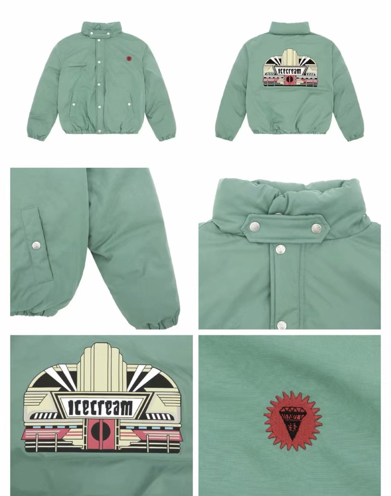 BBC ICECREAM Metropolis Print Puffer Jacket