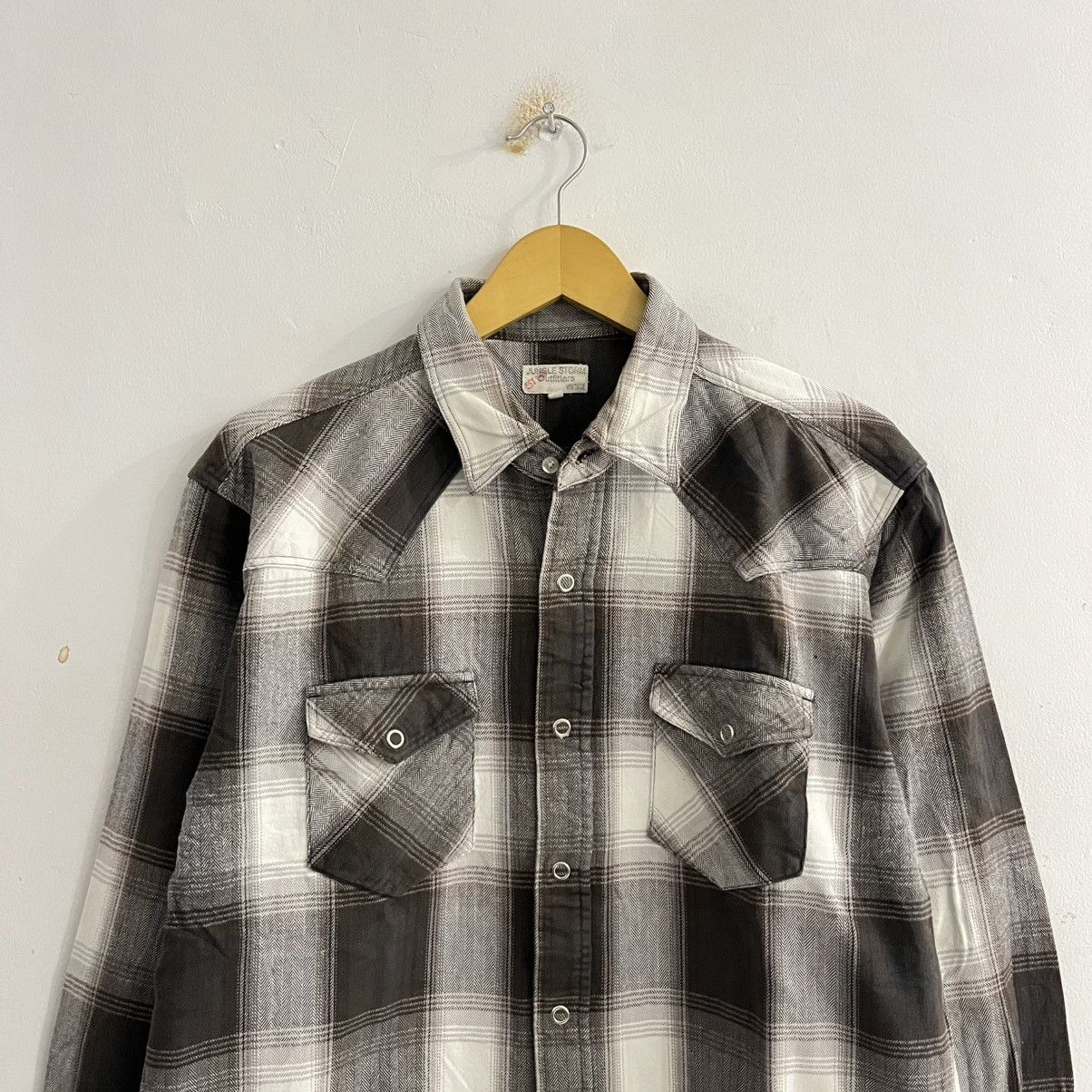 Japanese Brand Jungle Storm Heavy Cotton Flannel Shirt Size US L / EU 52-54 / 3 - 2 Thumbnail