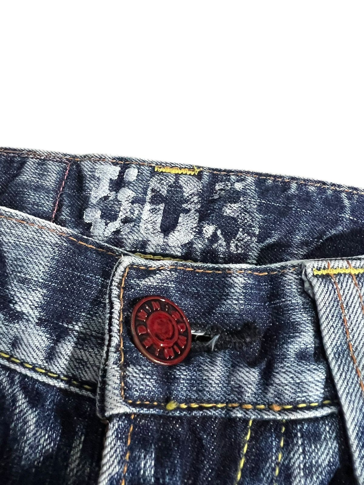 Edwin Flare Jean Edwin 503 Blue Trip Faded Distress Japan Style Size US 29 - 10 Thumbnail