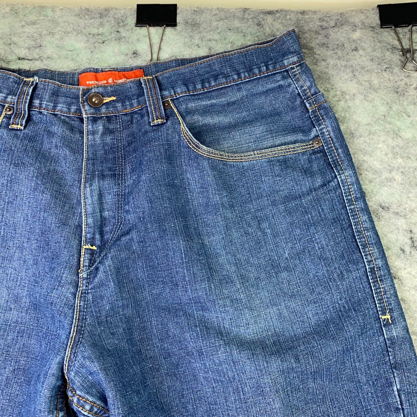 Rocawear VINTAGE Roca Wear Mens Jeans 38x33 Blue Wide Leg Loose Baggy Grunge SK8 Y2K Size US 38 / EU 54 - 5 Thumbnail