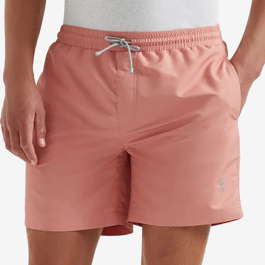 Brunello Cucinelli o1s1wg110526 Logo Swim Shorts in Pink Size US 30 / EU 46 - 2 Thumbnail