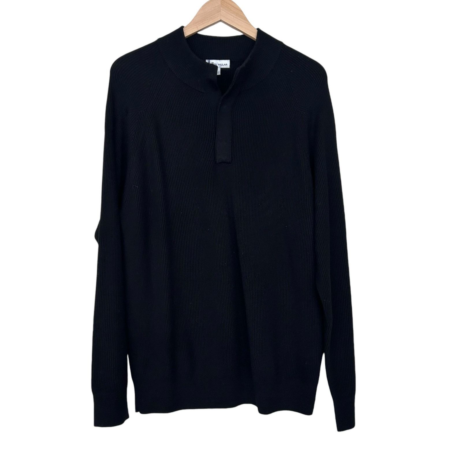 Peter Millar Peter Millar Crown Black Merino Wool Apres Ski Sweater Sz L Size US L / EU 52-54 / 3 - 1 Thumbnail