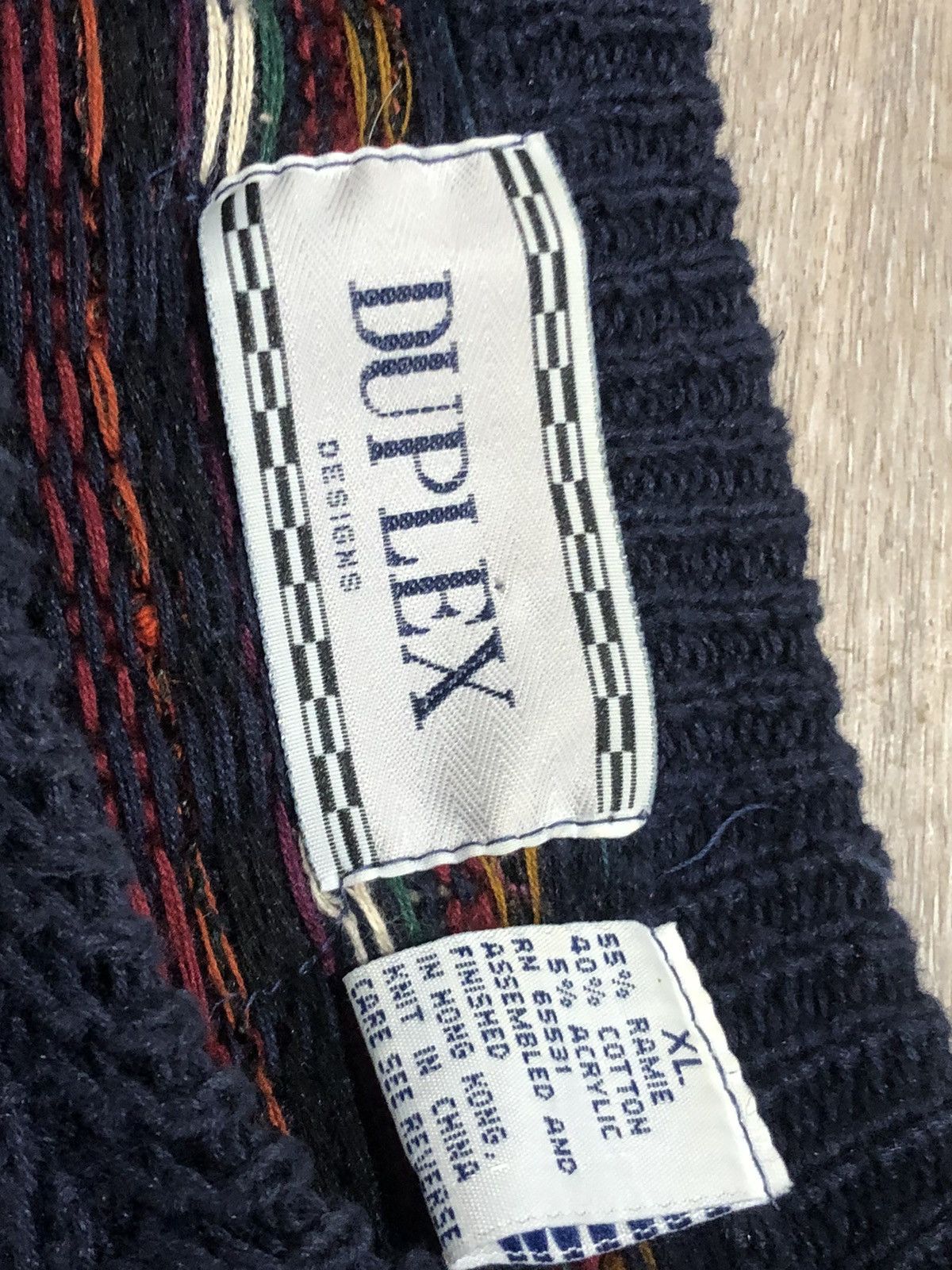 Vintage Vtg 90s Duplex Designs Patterned Coogi Style Sweater Size US XL / EU 56 / 4 - 5 Thumbnail