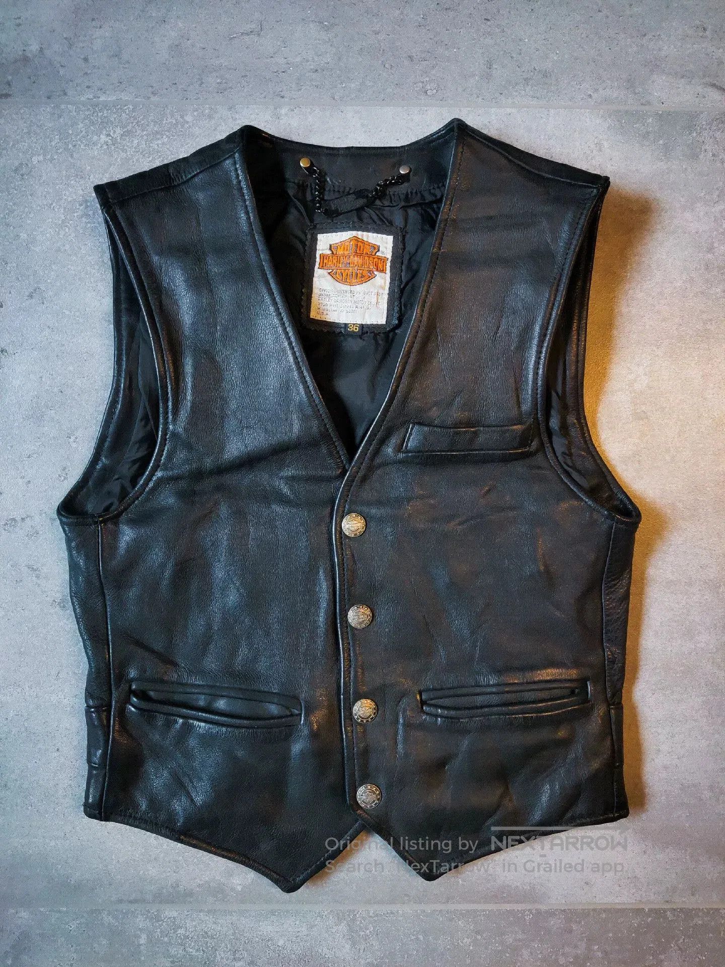 Harley Davidson Vintage Harley Davidson Leather Vest. Size US M / EU 48-50 / 2 - 1 Thumbnail