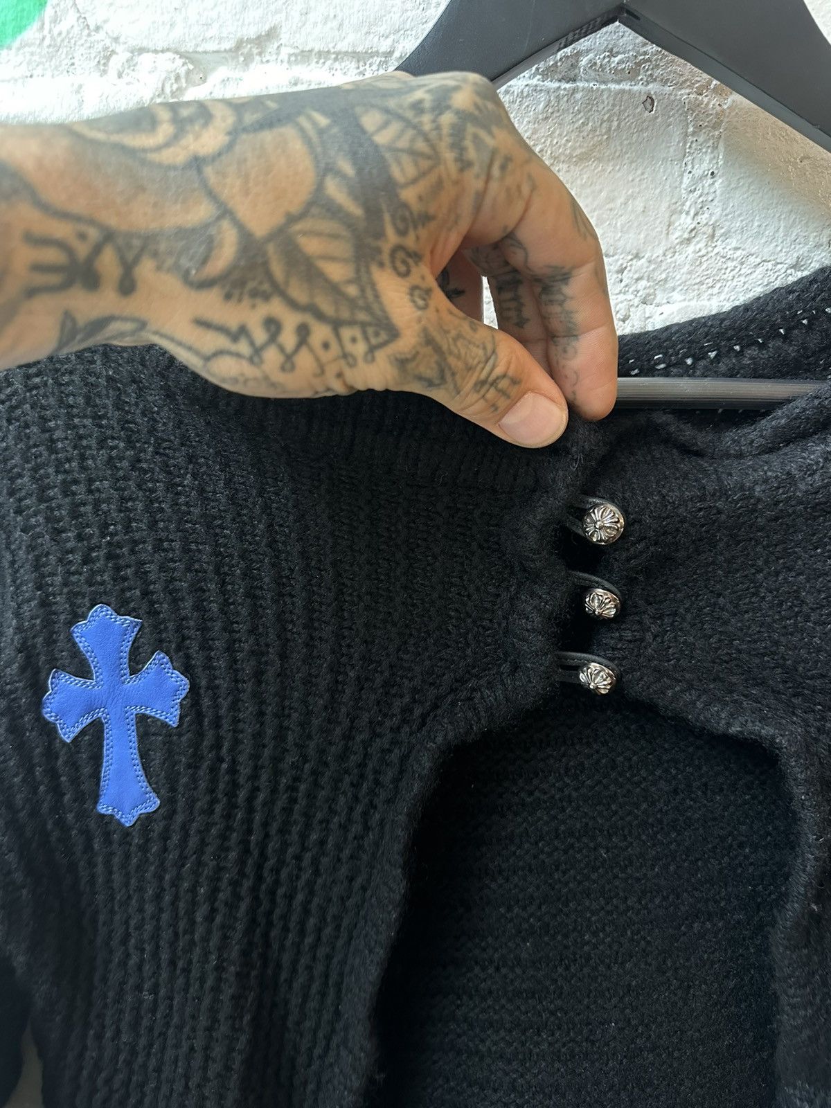 Chrome Hearts CHROME HEARTS 1:1 CASHMERE CROSS PATCH SWEATER Size US S / EU 44-46 / 1 - 2 Thumbnail