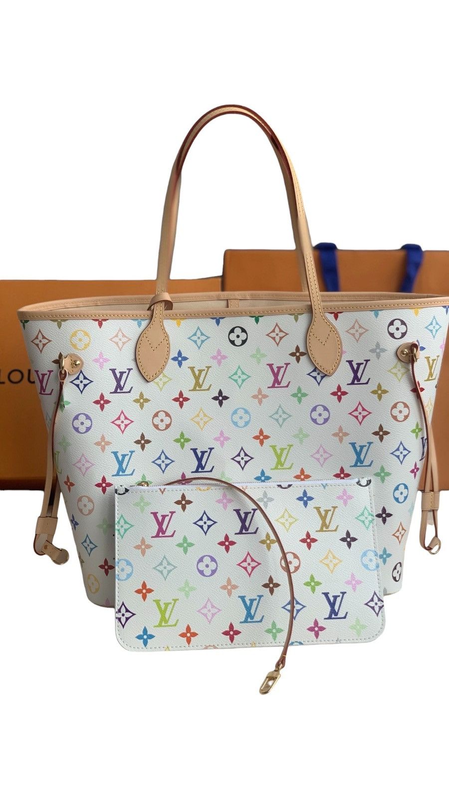 Louis Vuitton × Takashi Murakami Louis Vuitton x Takashi Murakami Neverfull MM Handbag Size ONE SIZE - 2 Thumbnail