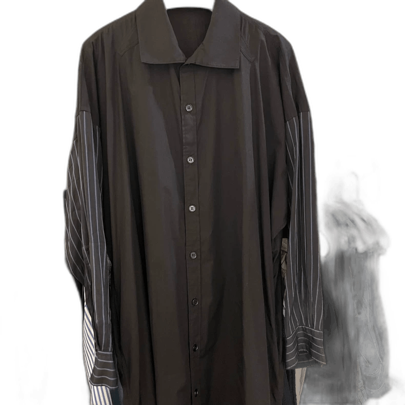 Yohji Yamamoto Yohji Yamamoto Long Sleeve Shirt with Stripes Size US M / EU 48-50 / 2 - 1 Thumbnail