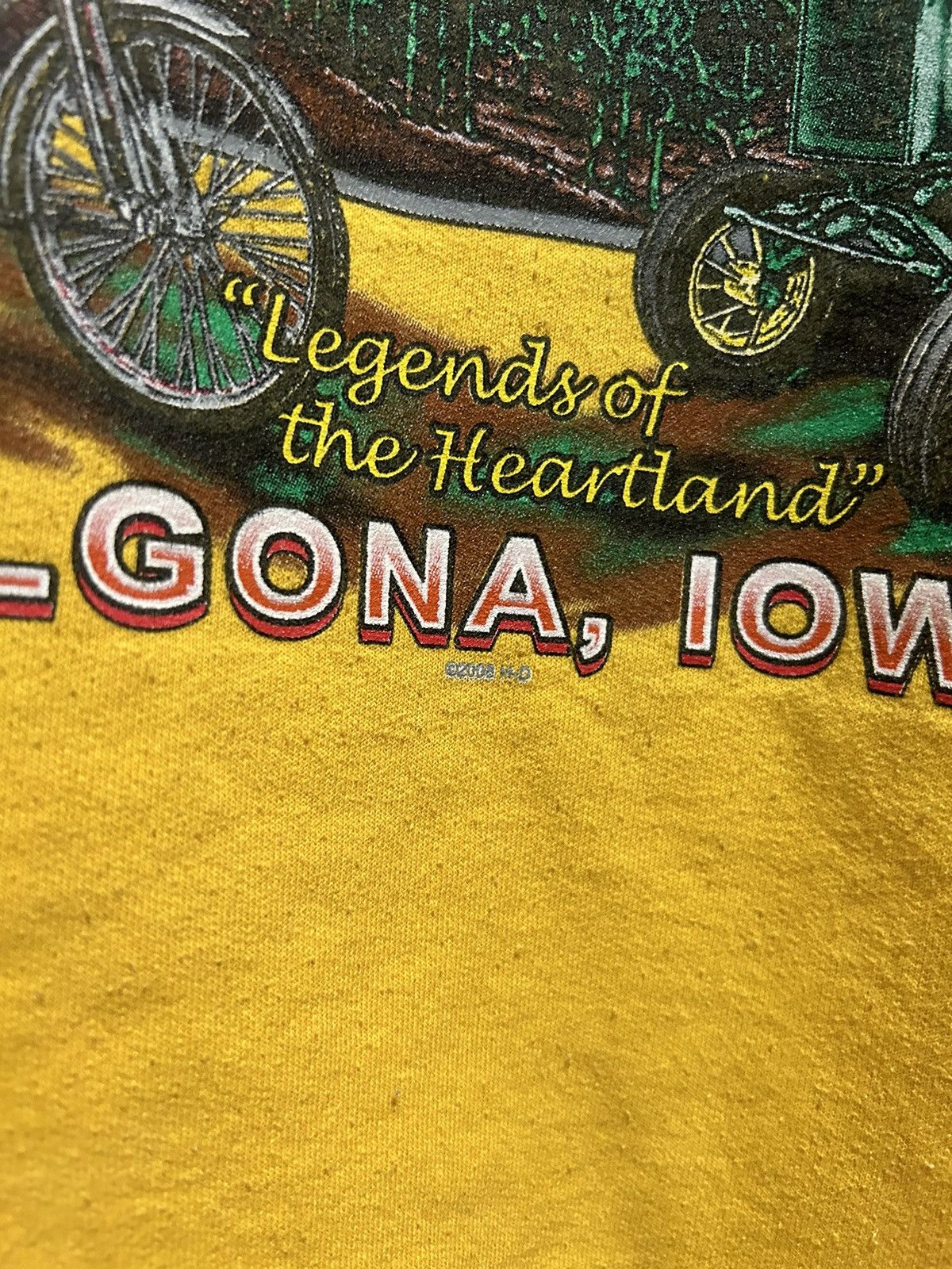 Harley Davidson Vintage Y2K Harley Davidson Yellow Iowa Mens L Hoodie Size US L / EU 52-54 / 3 - 9 Thumbnail