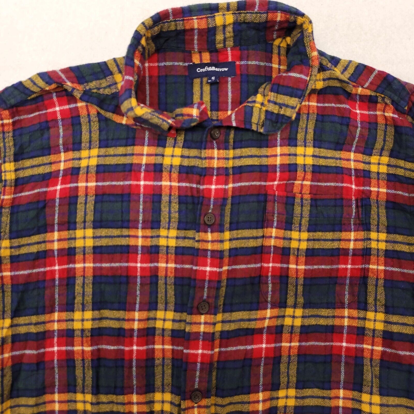 Croft & Barrow Croft & Barrow Madras Flannel Shirt Mens Size Medium M Blue Size US M / EU 48-50 / 2 - 1 Thumbnail
