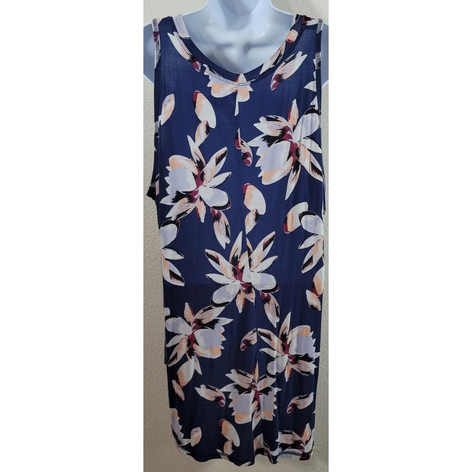 Other Livi Blue Pink Floral Print Sleeveless Top 14 16 Lightweight Size XL / US 12-14 / IT 48-50 - 3 Thumbnail