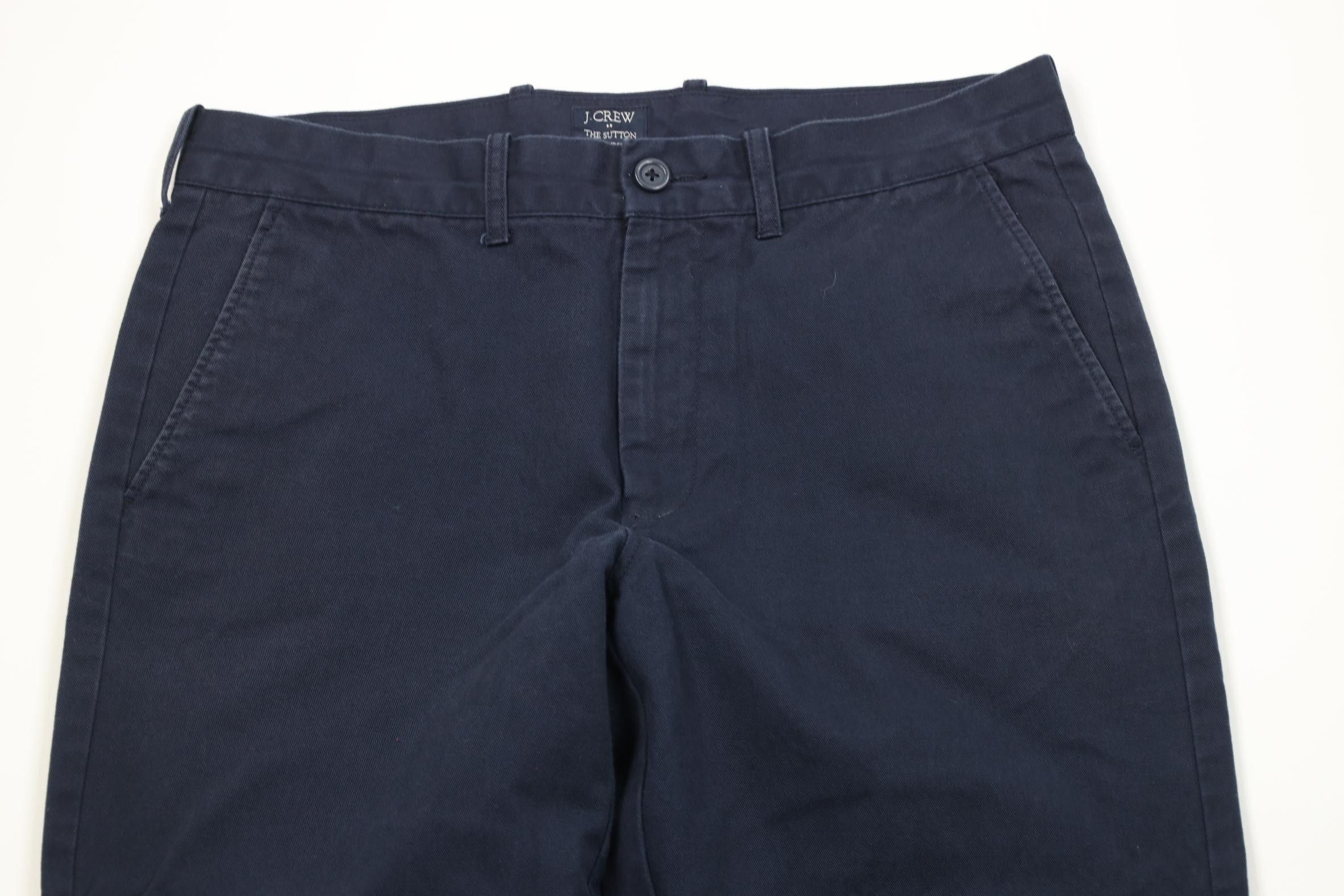 J.Crew J Crew The Sutton Straight Leg Chino Pants Navy Blue Cotton Size US 32 / EU 48 - 2 Thumbnail
