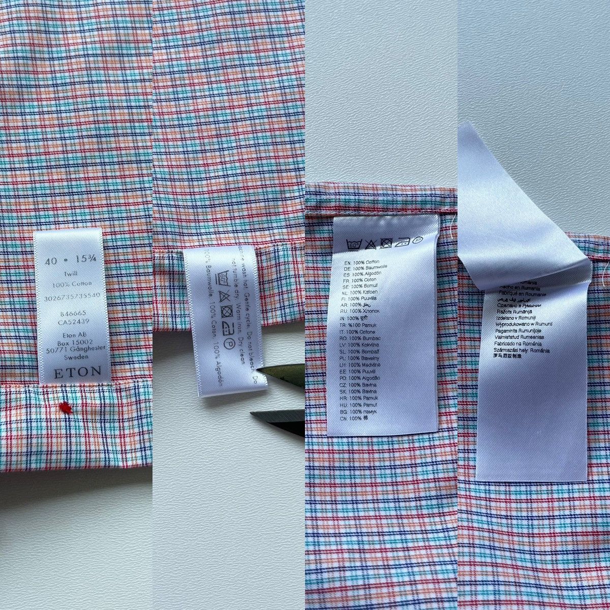 Eton Eton Rwill Cotton Slim Fit Checked Button Ups Shirt Multi Size US L / EU 52-54 / 3 - 9 Thumbnail