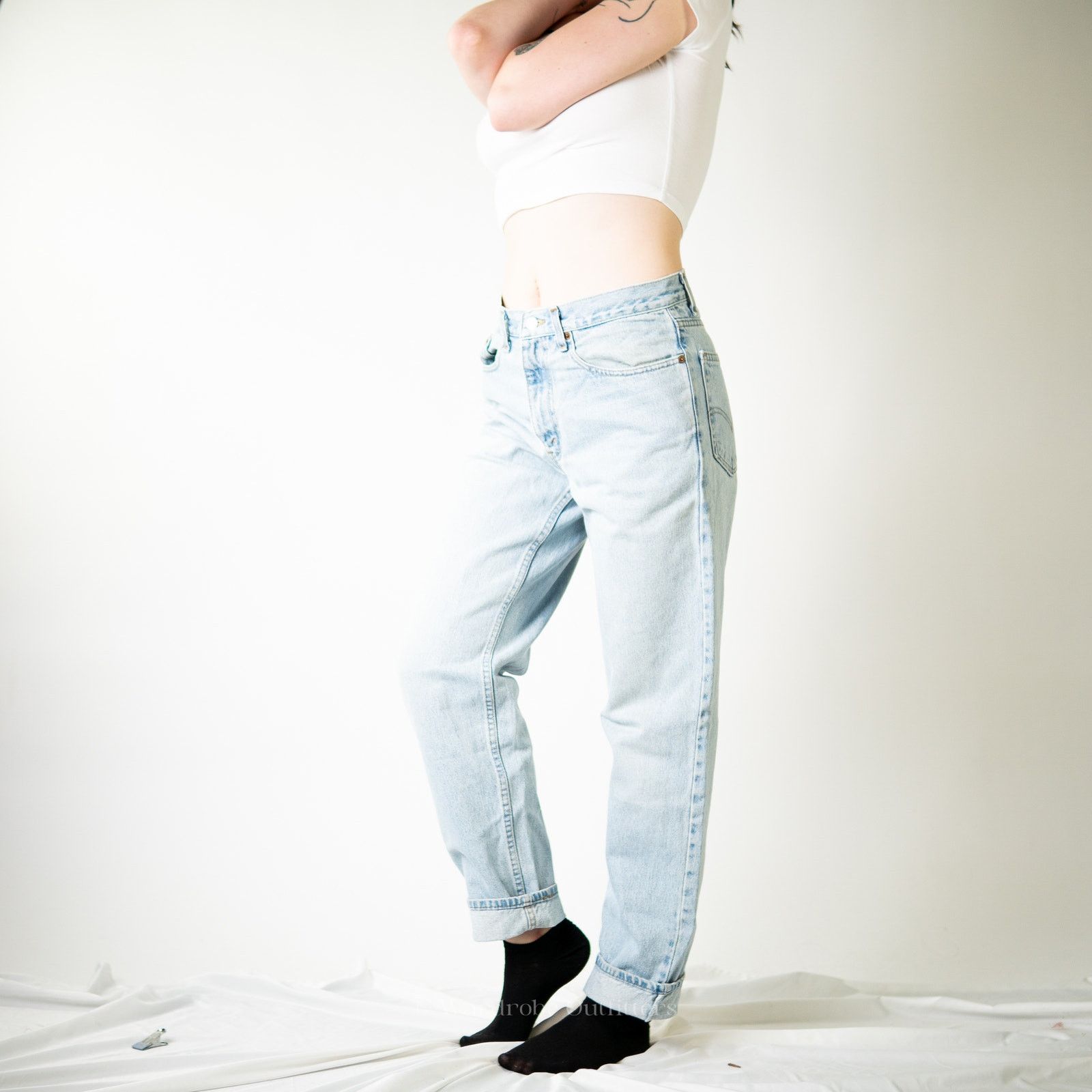Levi's True Vintage 90s Levi 550s Distressed Stonewash Denim Jeans Size 32" / US 10 / IT 46 - 3 Thumbnail