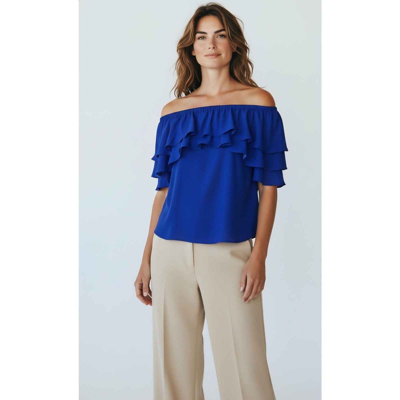 Lilly Pulitzer NWT Lilly Pulitzer Haylee Off The Shoulder Ruffle Top XS Size XS / US 0-2 / IT 36-38 - 1 Thumbnail
