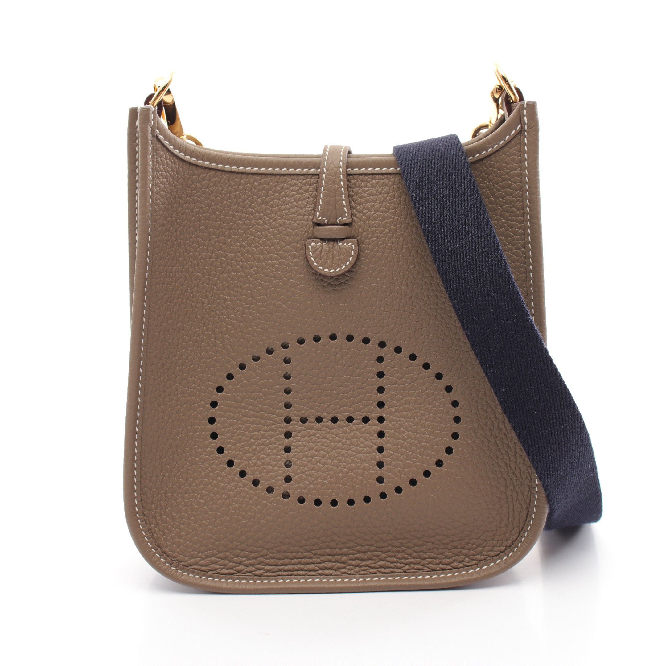 Hermes Hermes Evelyn Tpm Amazon Etoupe Shoulder Bag Clemence Leather Gray Beige Gold Hardware B Stamp Size ONE SIZE - 1 Thumbnail