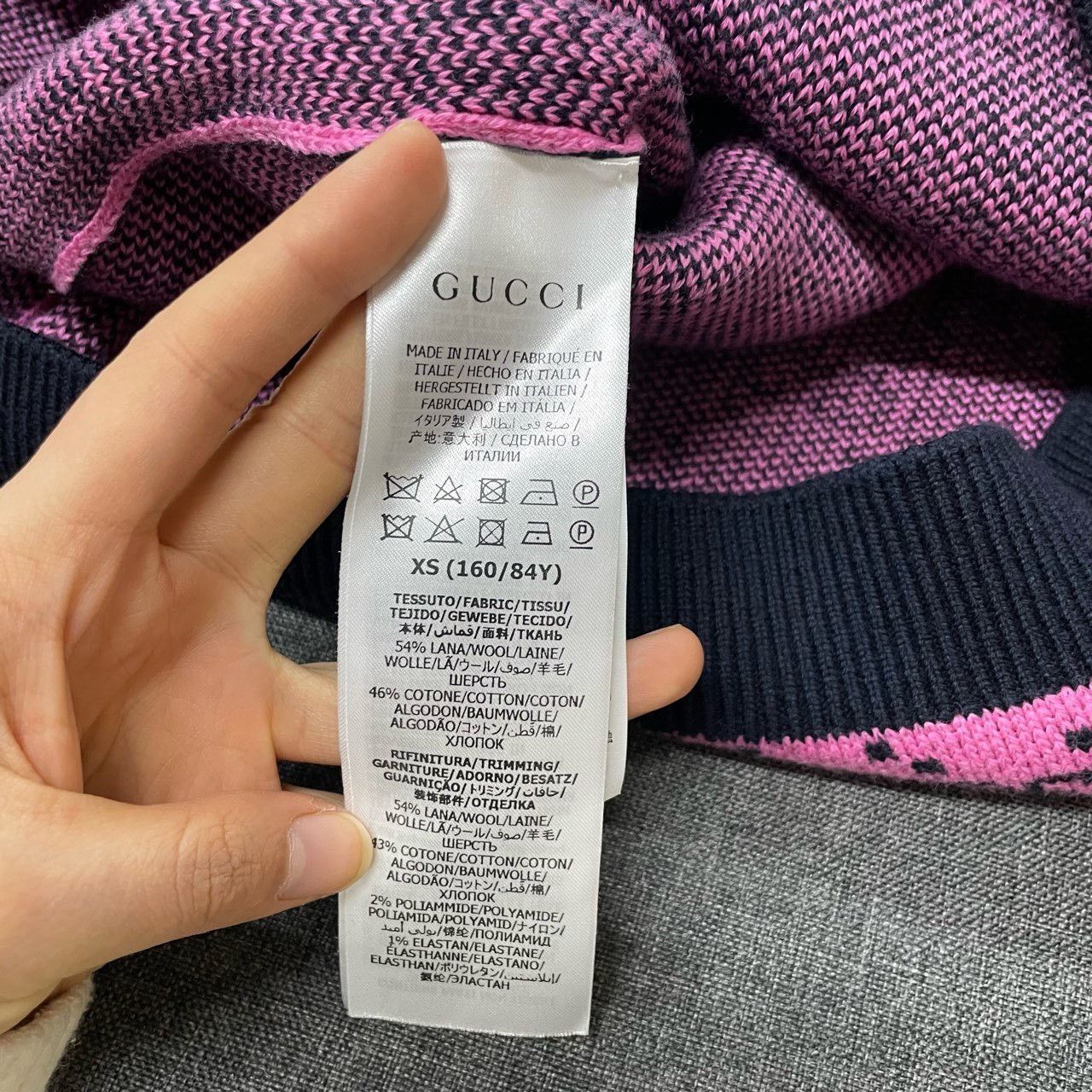 Gucci Gucci Pink full-print cardigan sweater 2501-Nextarrow Size US XS / EU 42 / 0 - 6 Thumbnail