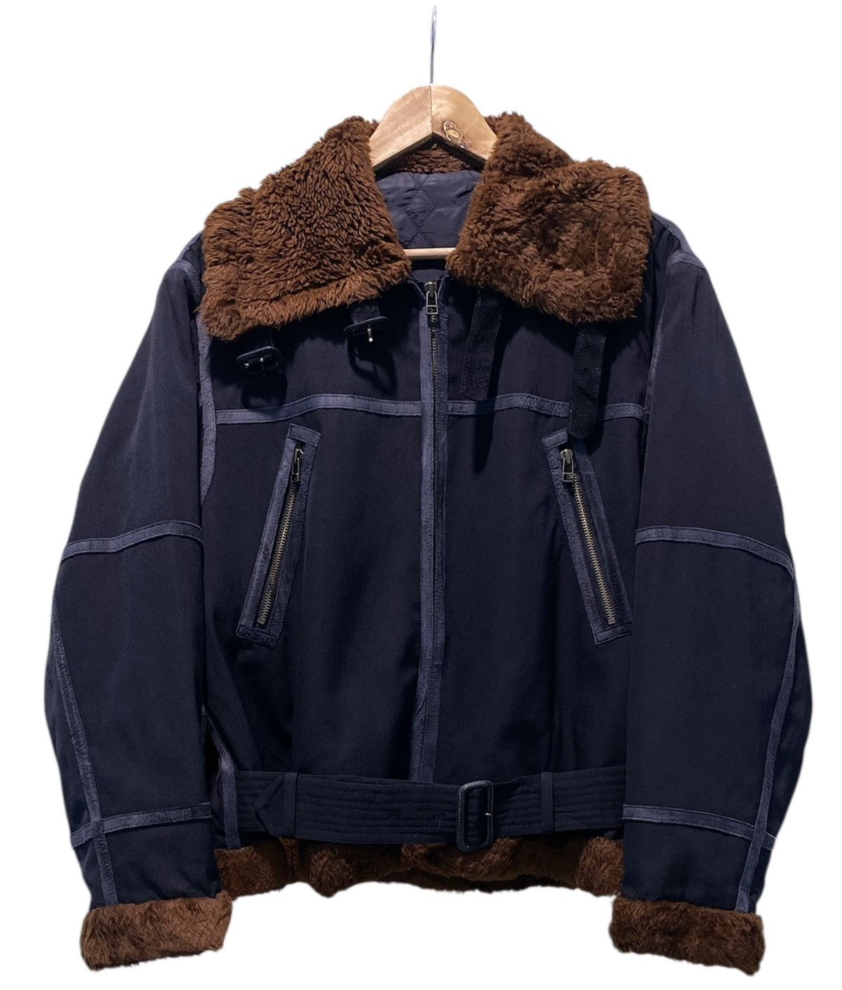 Jean Paul Gaultier Rare Jean Paul Gaultier Femme Faux Fur Aviator Flight Jacket Size L / US 10 / IT 46 - 2 Thumbnail