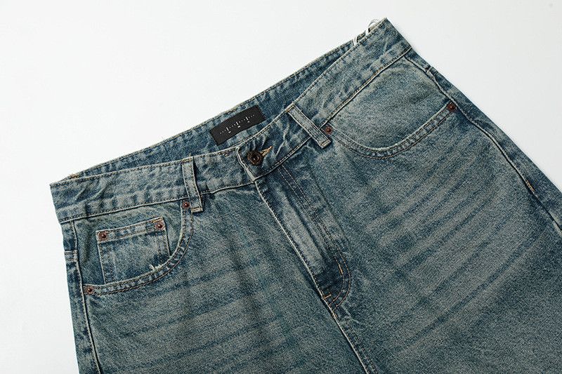 Jean American retro high street men's loose curved blade jeans Size US 32 / EU 48 - 3 Thumbnail