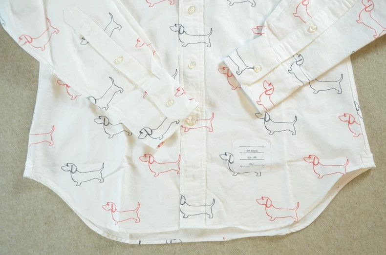 Thom Browne Thom Browne Sausage dog embroidered white shirt Size US M / EU 48-50 / 2 - 4 Thumbnail
