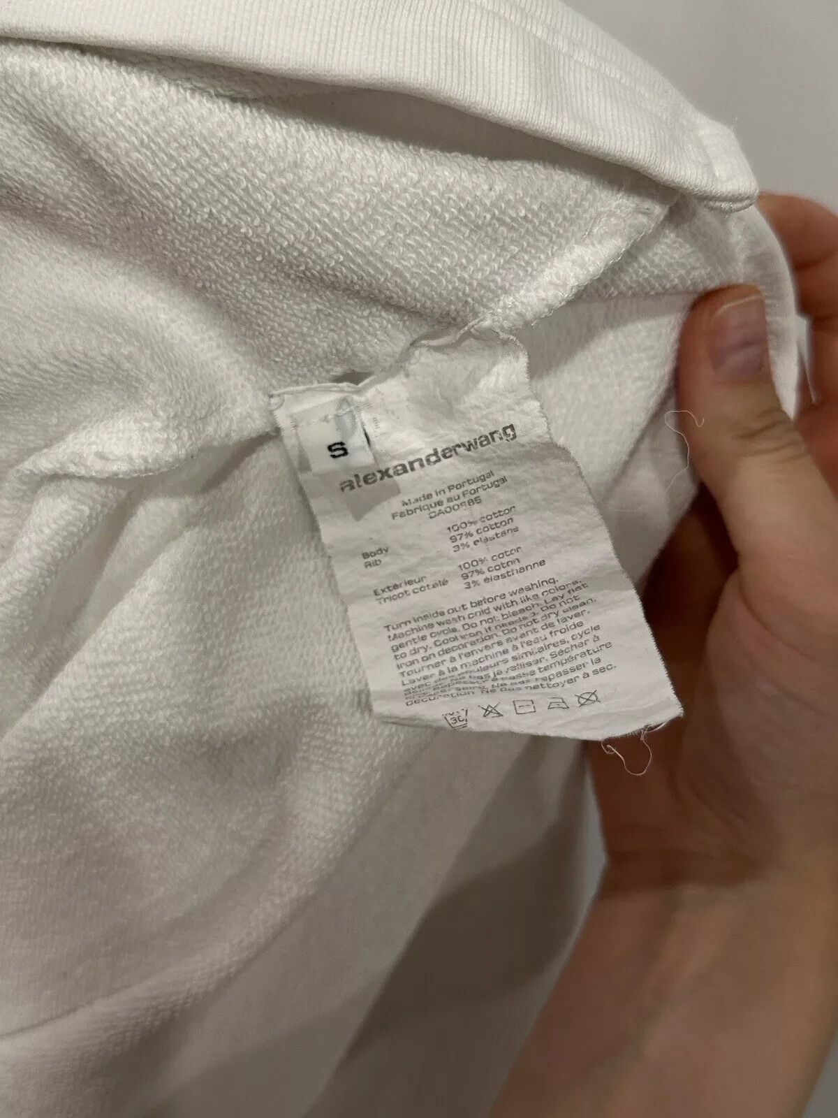 Alexander Wang T Alexander Wang Cotton Sweatshirt Back Logo White Size S Size S / US 4 / IT 40 - 12 Thumbnail