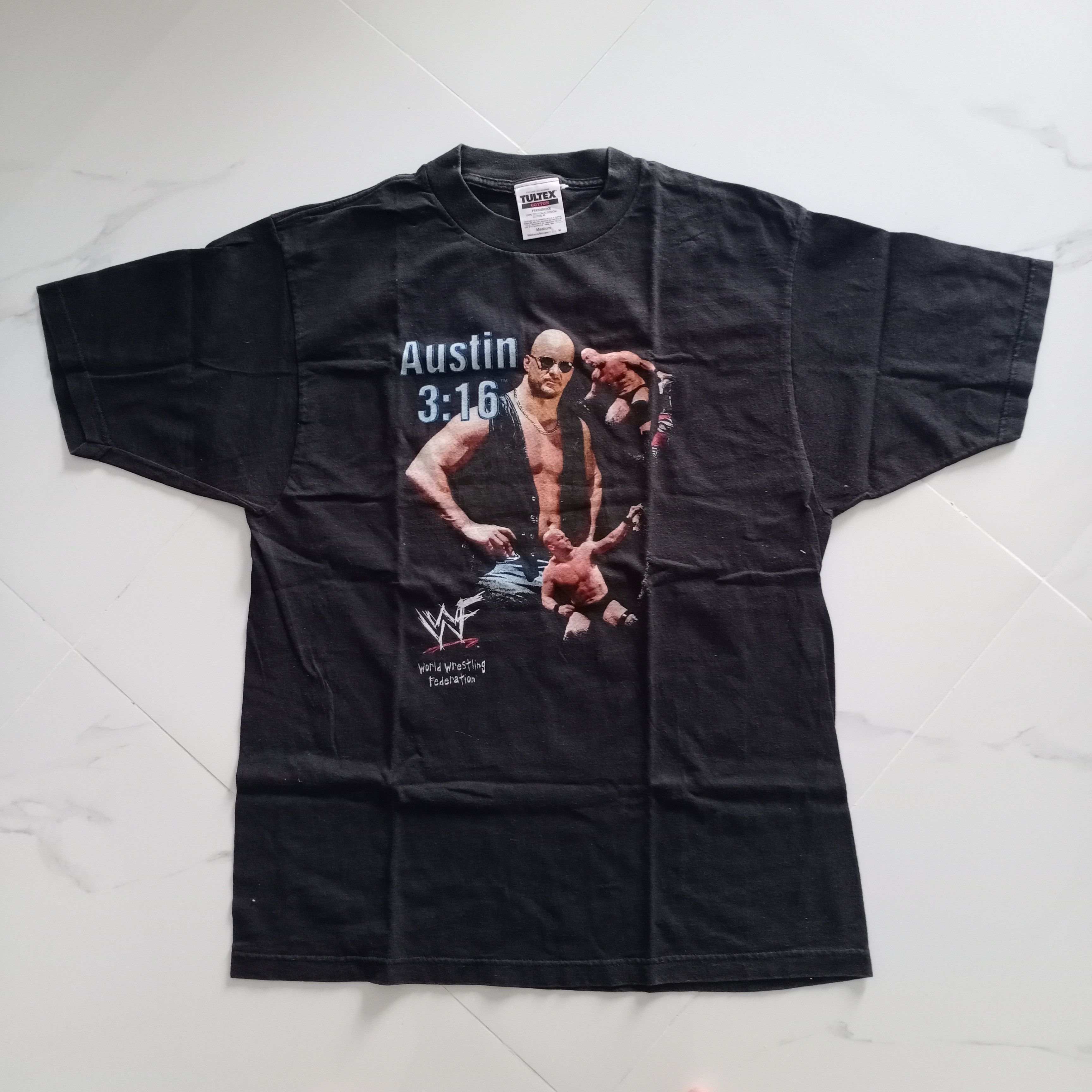Vintage × WWF Vintage 90s Stone Cold Steve Austin 3 : 16 tultex T-shirt Size US M / EU 48-50 / 2 - 2 Thumbnail