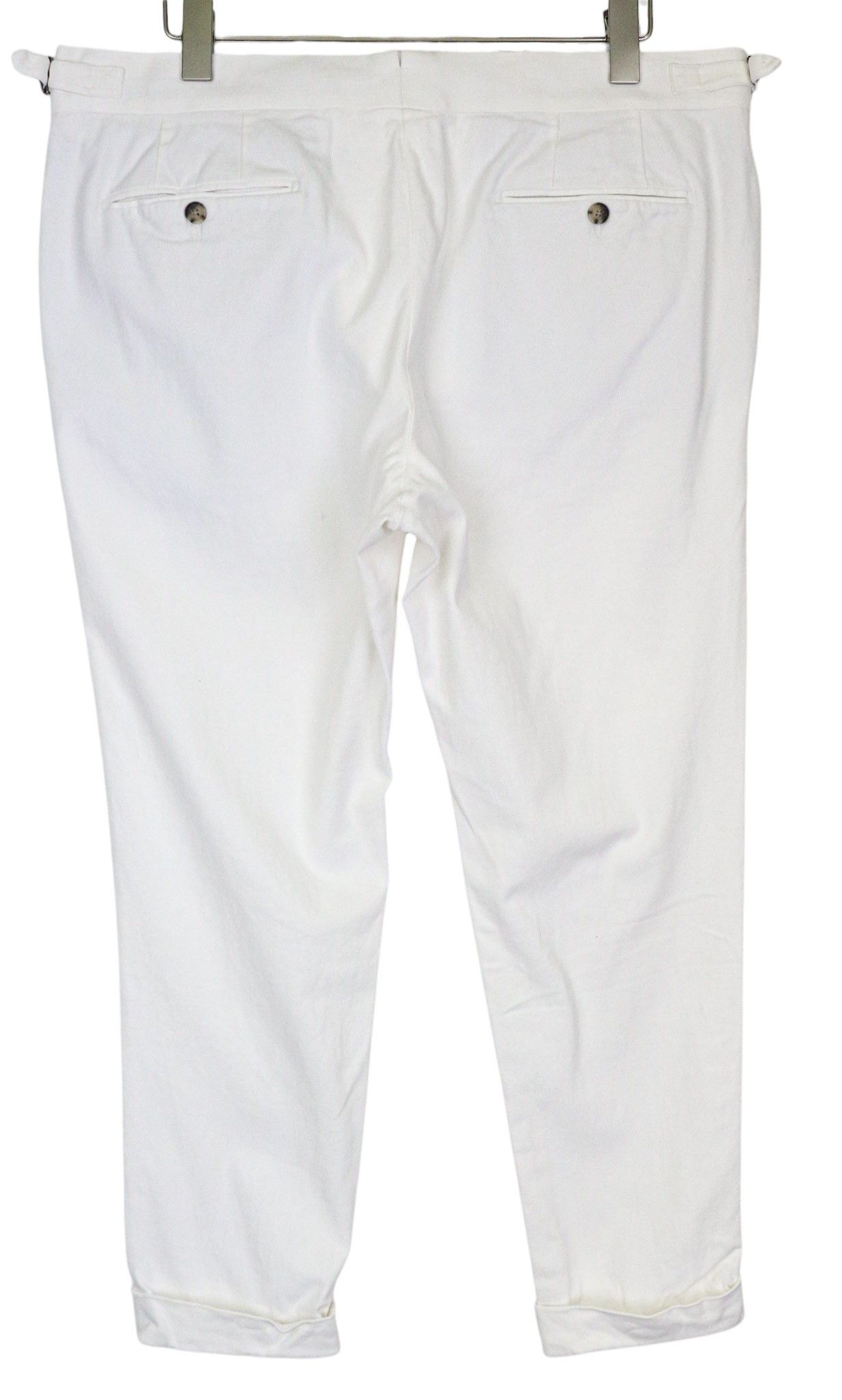 Suitsupply BRADDON UK42R Off-White Cotton Stretch Trousers 78938 Size US 42 / EU 58 - 2 Thumbnail