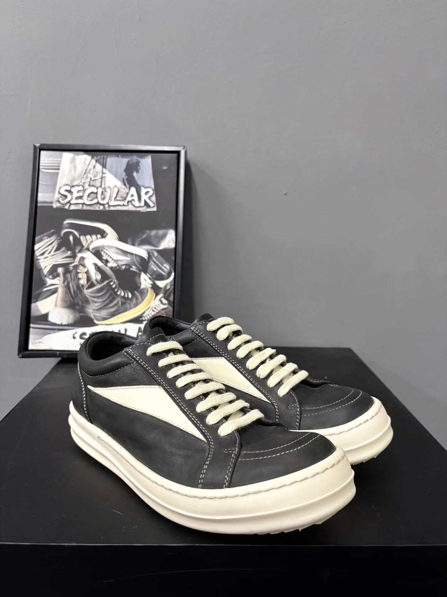 Rick Owens Rick Owens 24SS Leather Low-Top Infringement K34 Size US 7 / IT 37 - 3 Thumbnail