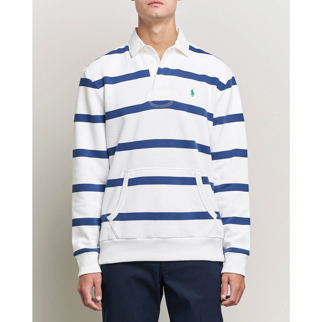 Polo Ralph Lauren Polo Ralph Lauren Rugby Stripped Polo Sweatshirt 9889AC Size US XL / EU 56 / 4 - 2 Thumbnail