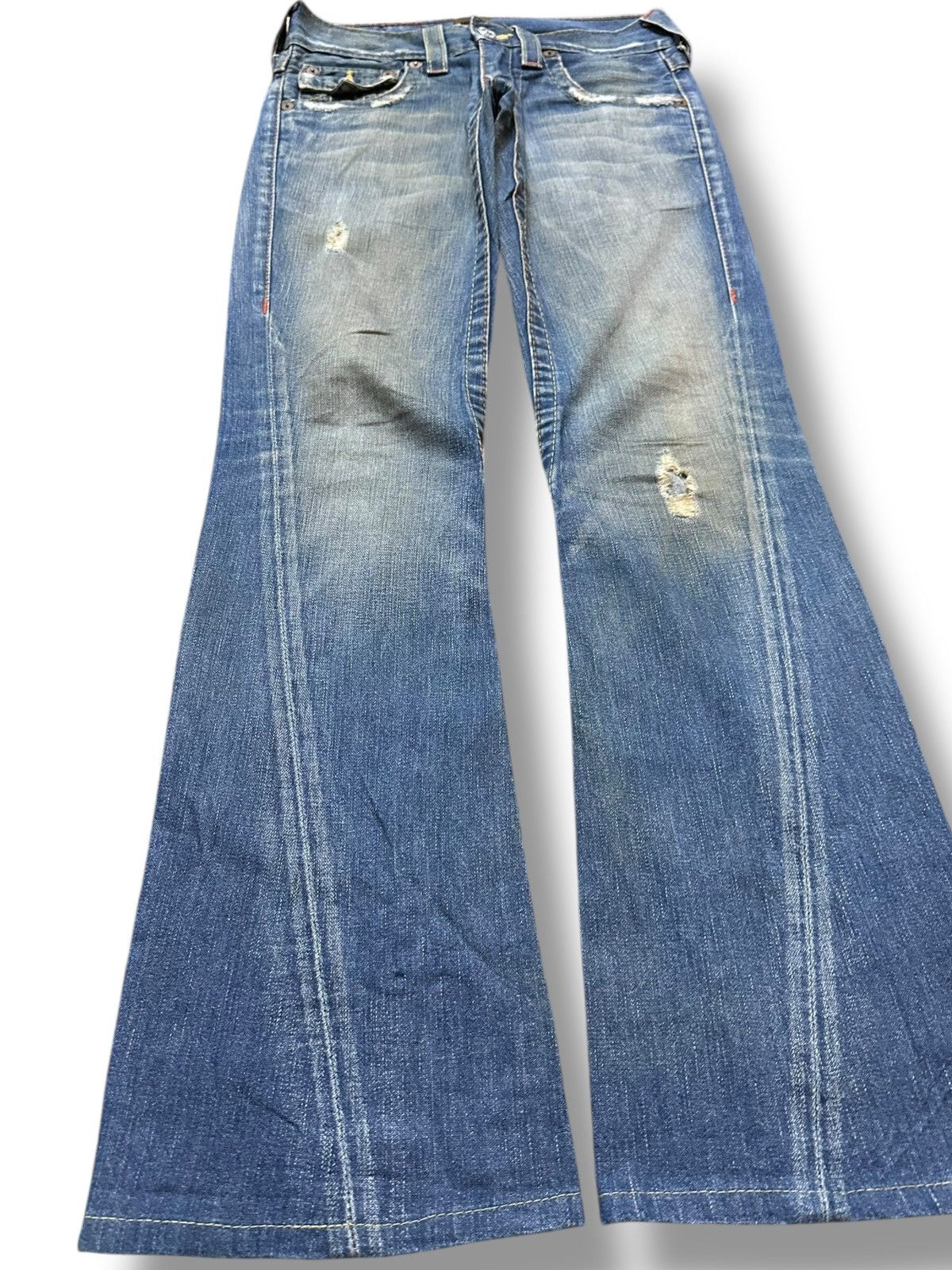 True Religion Vintage True Religion Joey Flare Non Alignment Grunge Denim Size US 29 - 3 Thumbnail