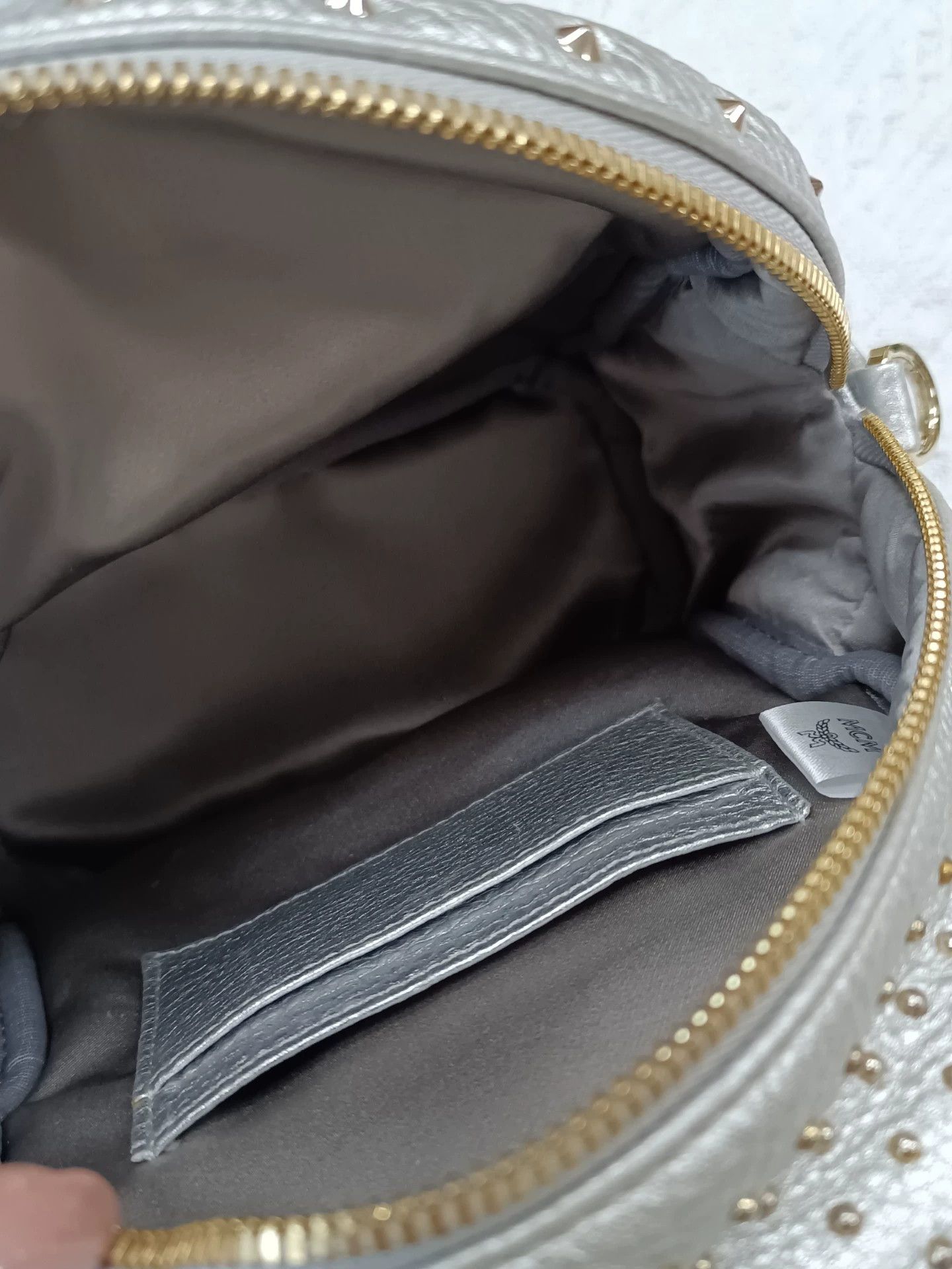 MCM MCM Silver Studded Backpack 17x19 (No Handle) Size ONE SIZE - 8 Thumbnail